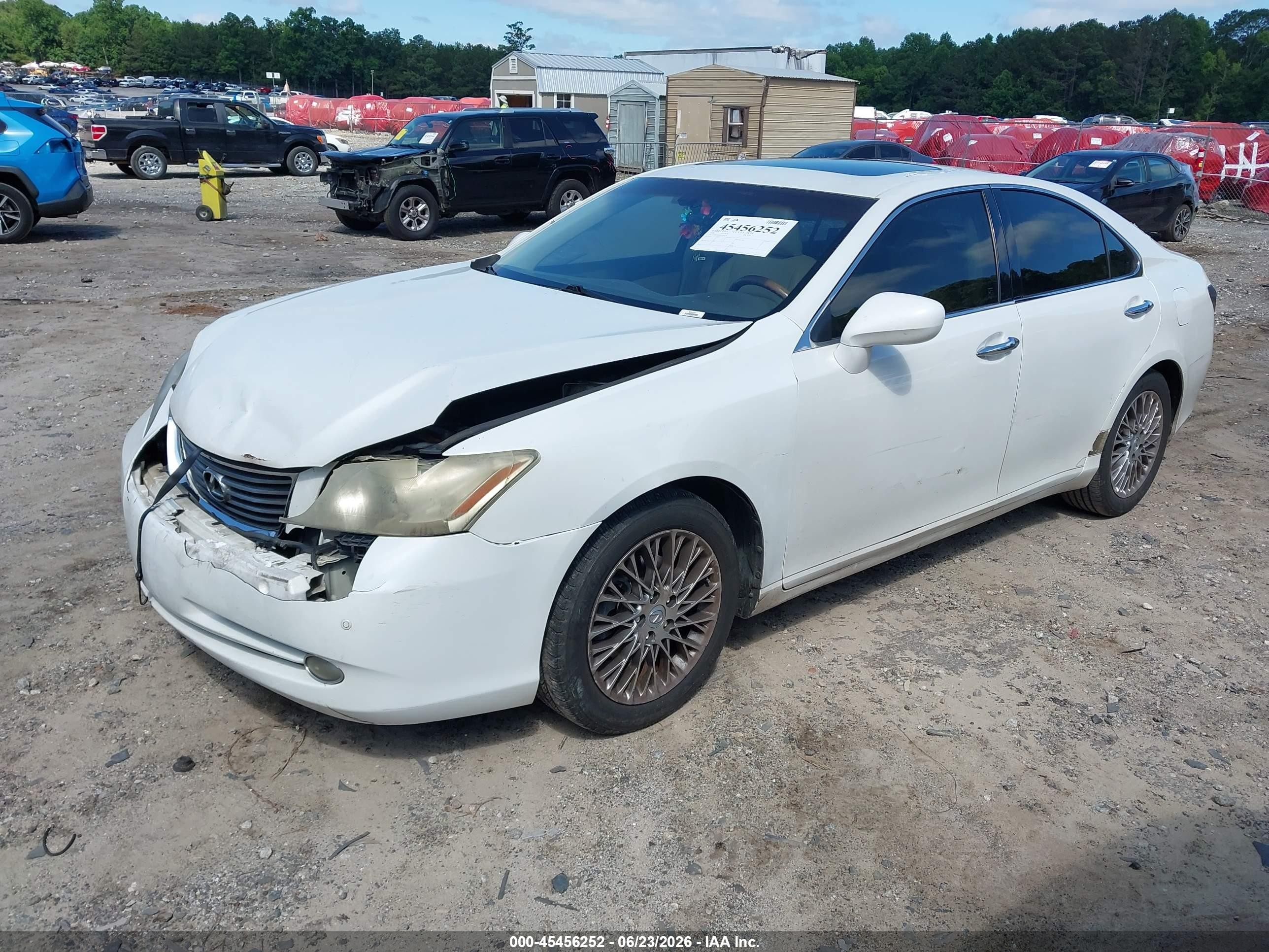 2008 Lexus Es 350   White vin: JTHBJ46G982266374