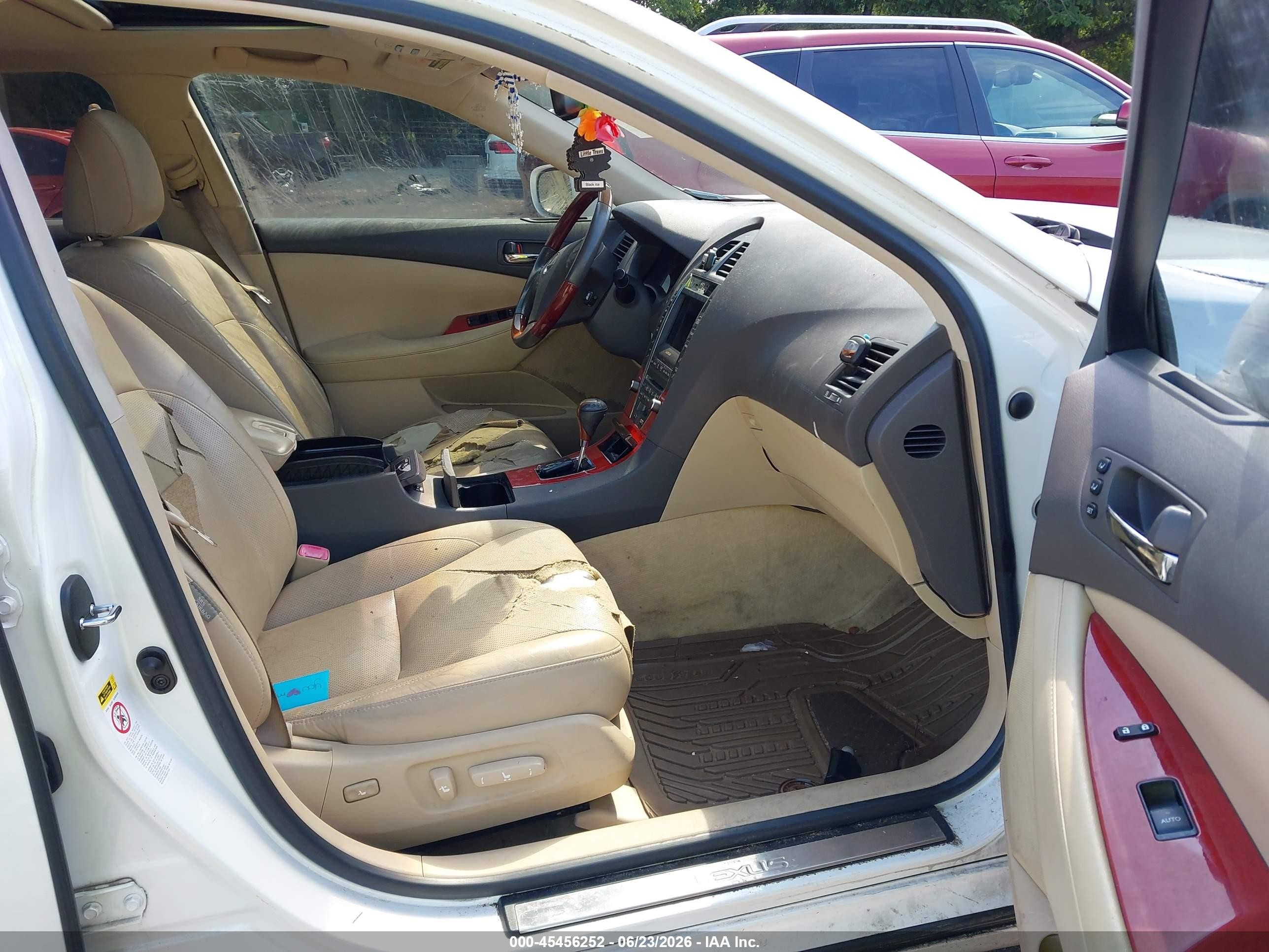 2008 Lexus Es 350   White vin: JTHBJ46G982266374