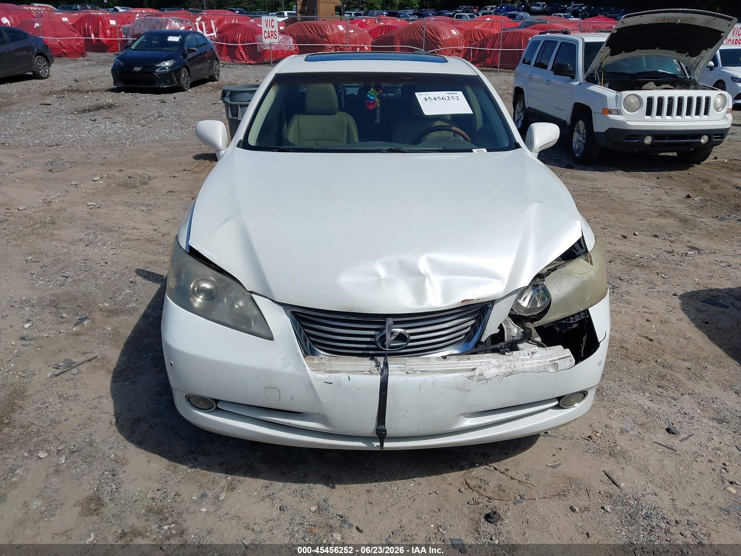 2008 Lexus Es 350   White vin: JTHBJ46G982266374