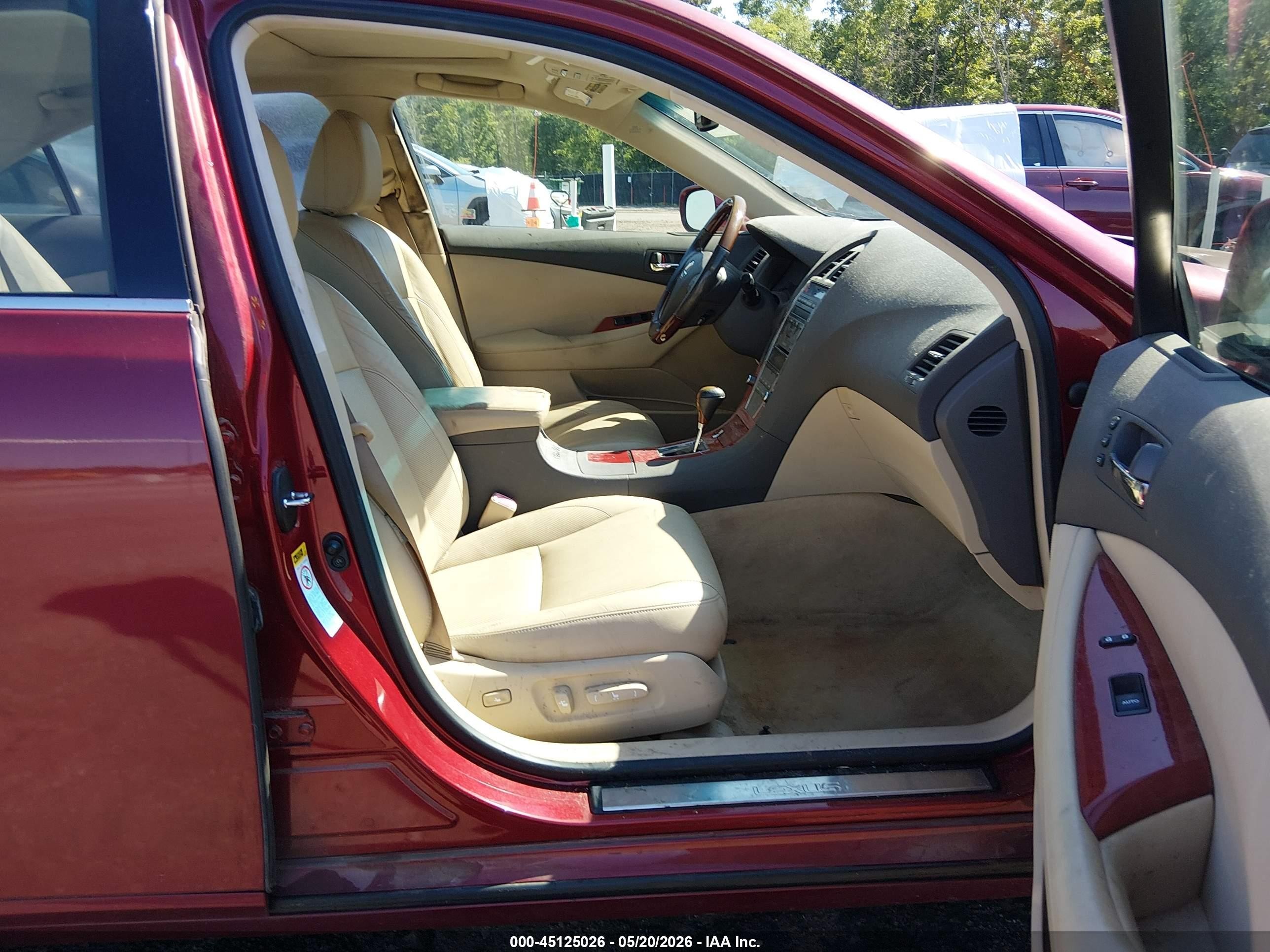 2009 Lexus Es 350   Red vin: JTHBJ46G992284066