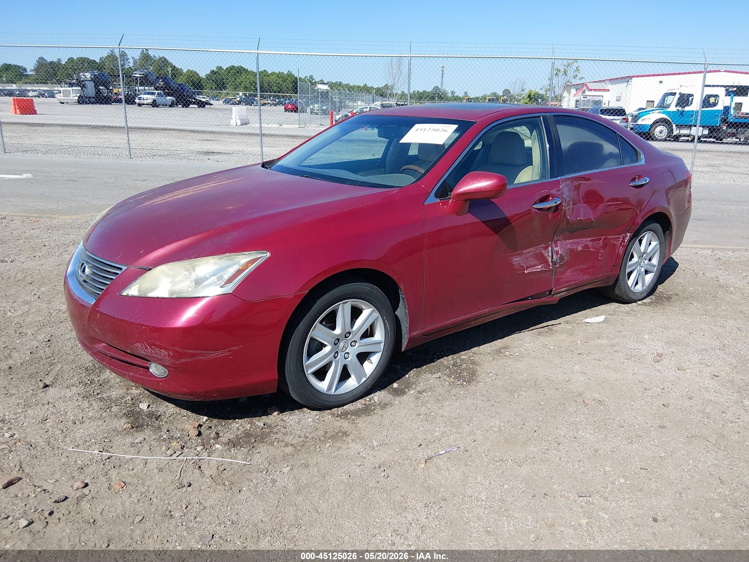 2009 Lexus Es 350   Red vin: JTHBJ46G992284066