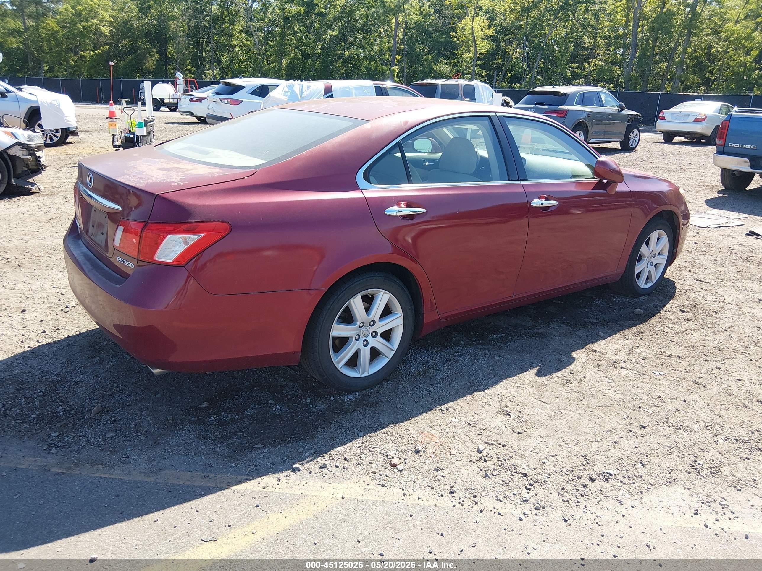 2009 Lexus Es 350   Red vin: JTHBJ46G992284066