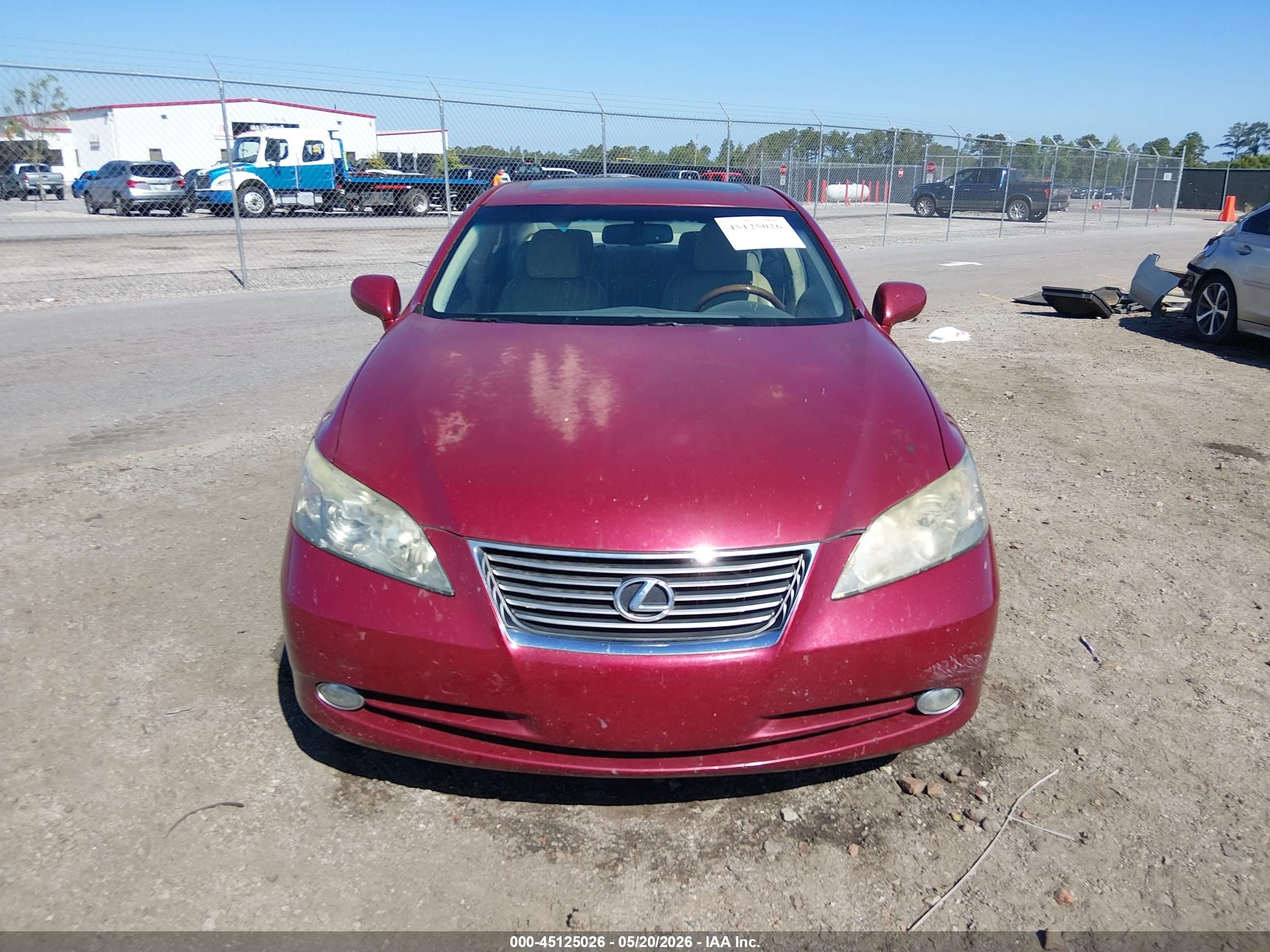 2009 Lexus Es 350   Red vin: JTHBJ46G992284066