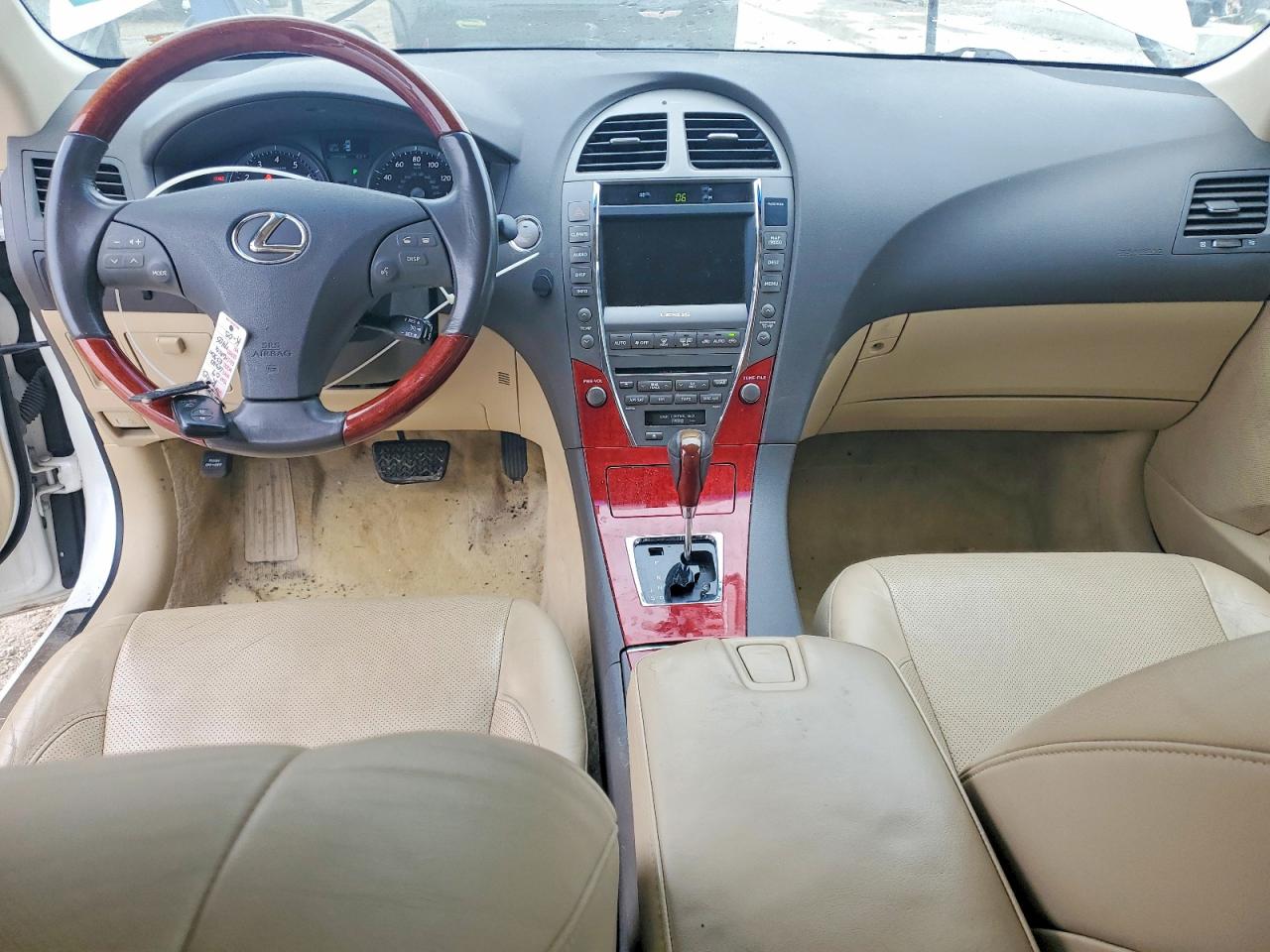 2009 Lexus Es 350 White vin: JTHBJ46G992287405