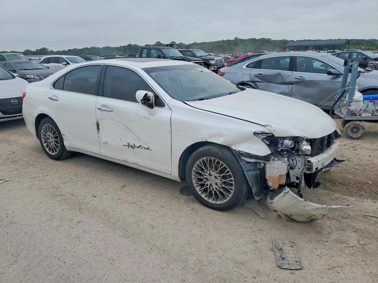 2009 Lexus Es 350 White vin: JTHBJ46G992287405