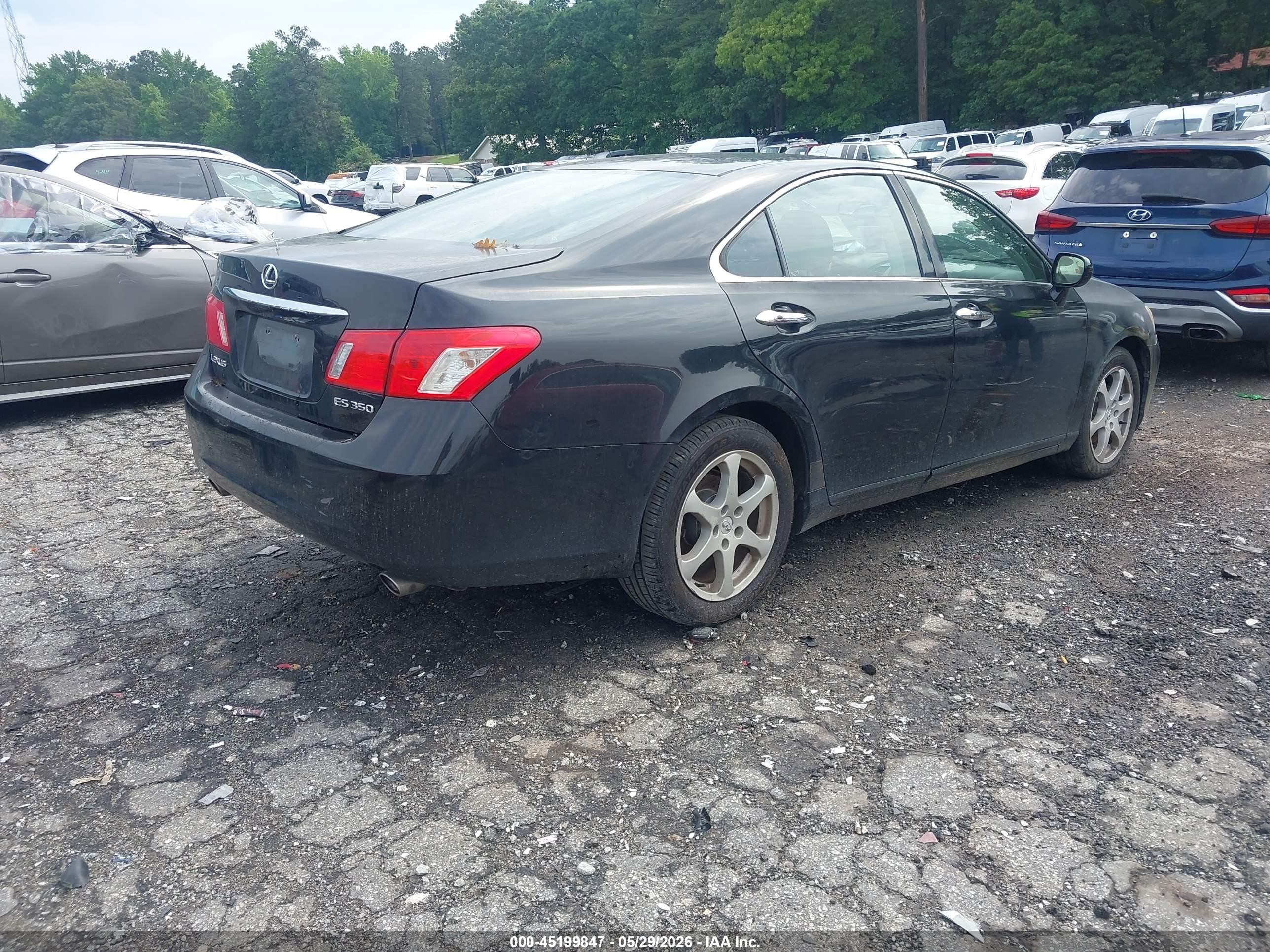 2009 Lexus Es 350 Black vin: JTHBJ46G992298744