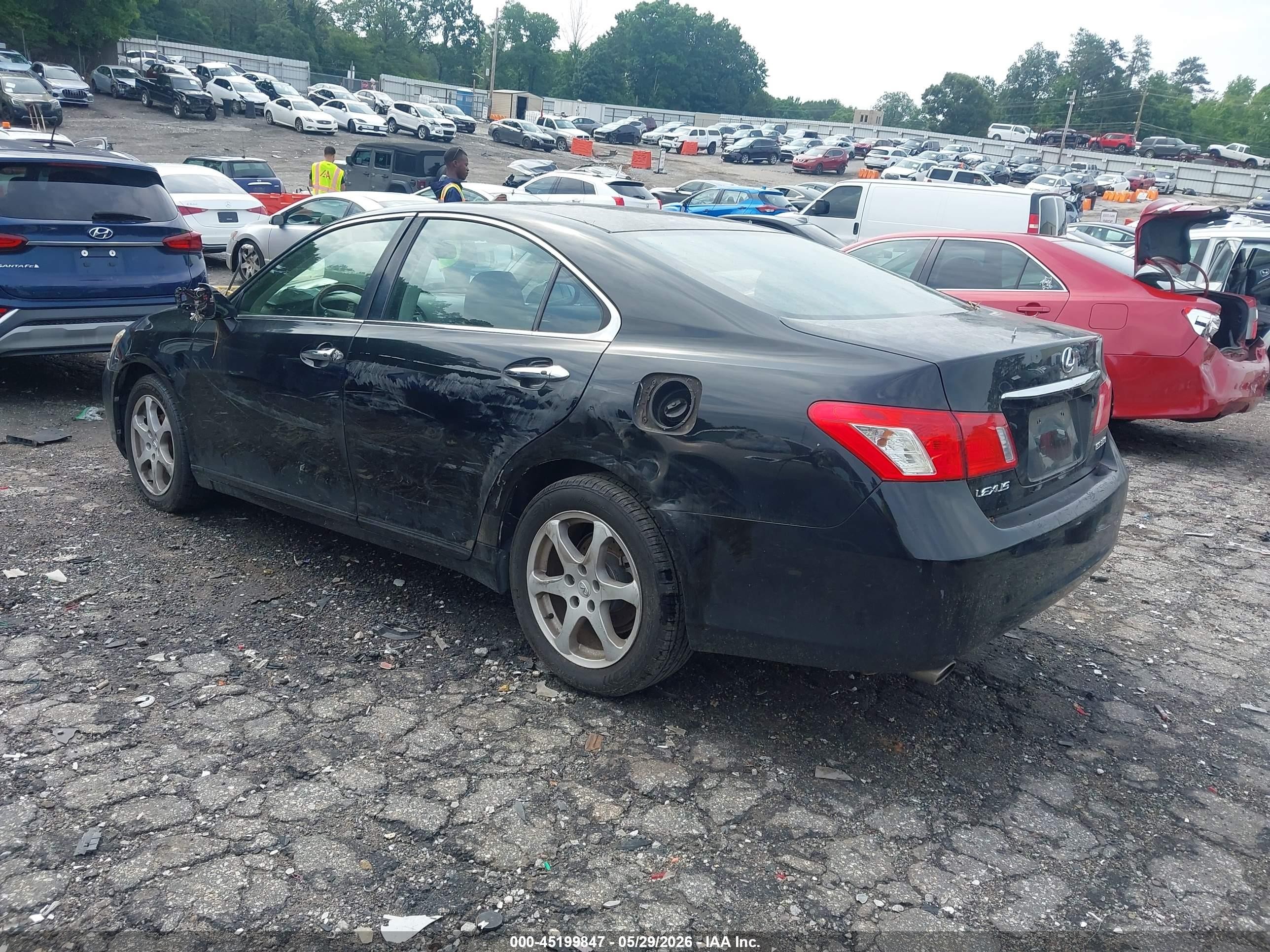 2009 Lexus Es 350 Black vin: JTHBJ46G992298744