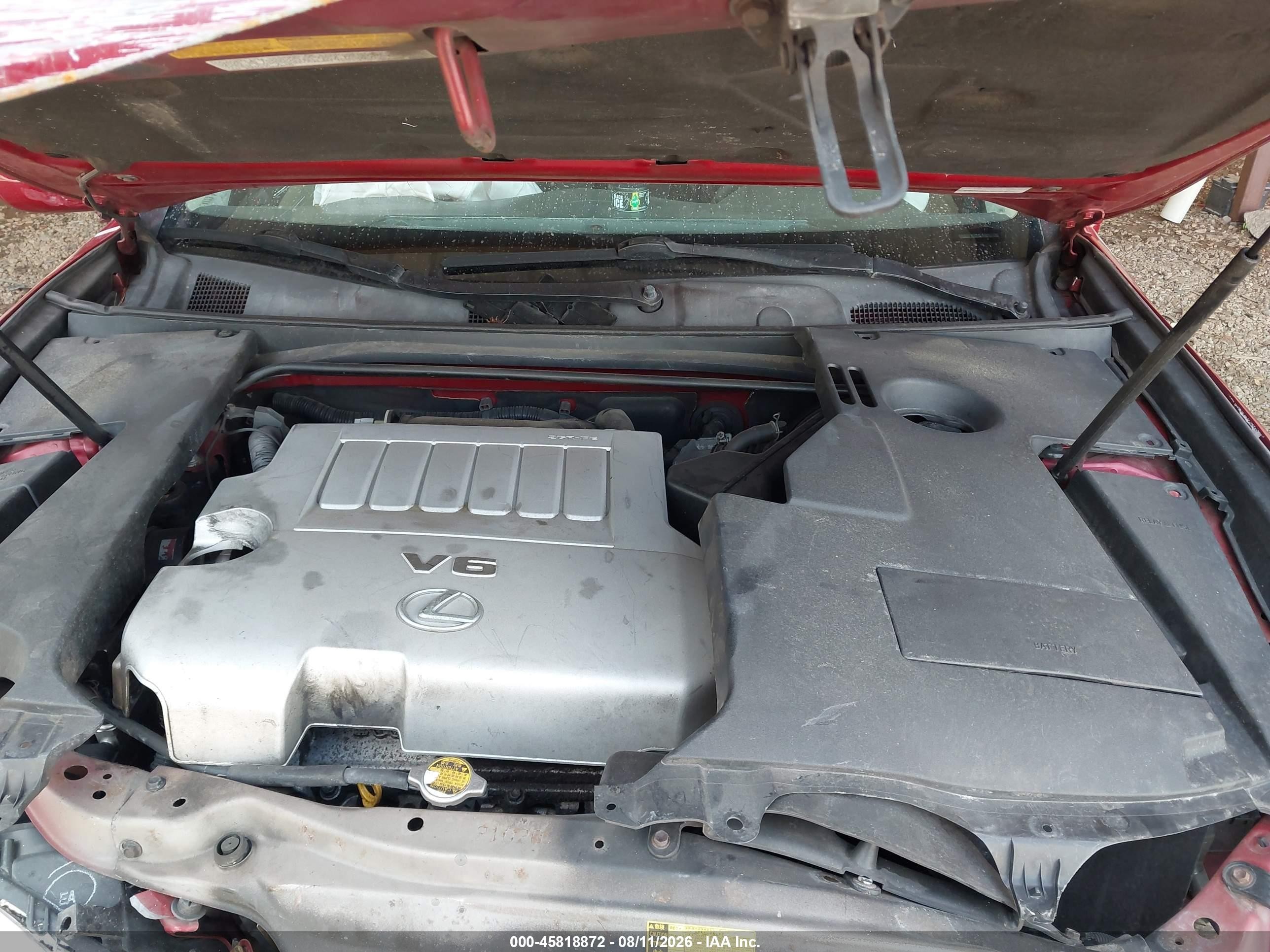 2009 Lexus Es 350 Красный vin: JTHBJ46G992336585