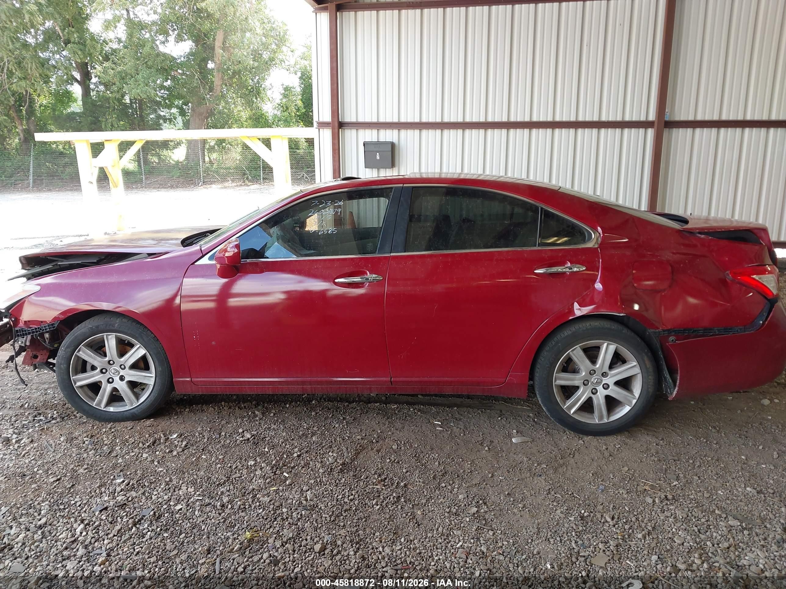 2009 Lexus Es 350 Красный vin: JTHBJ46G992336585