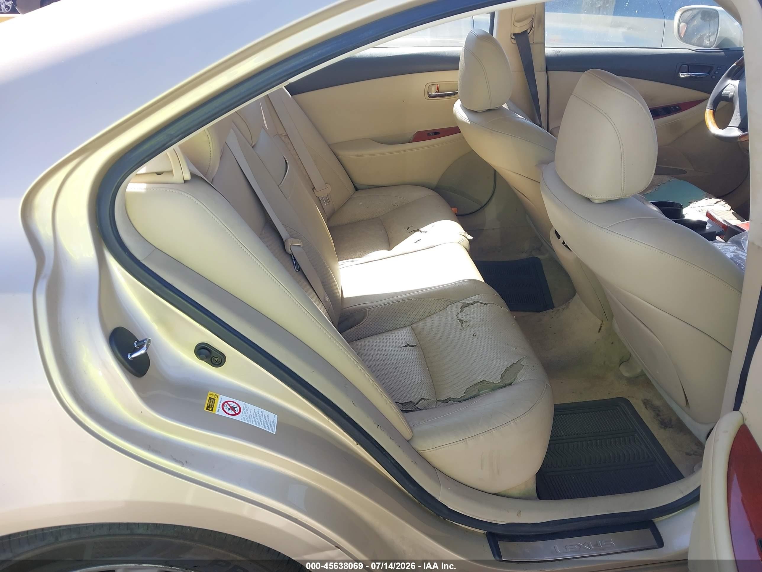 2007 Lexus Es 350   Золотой vin: JTHBJ46GX72018973