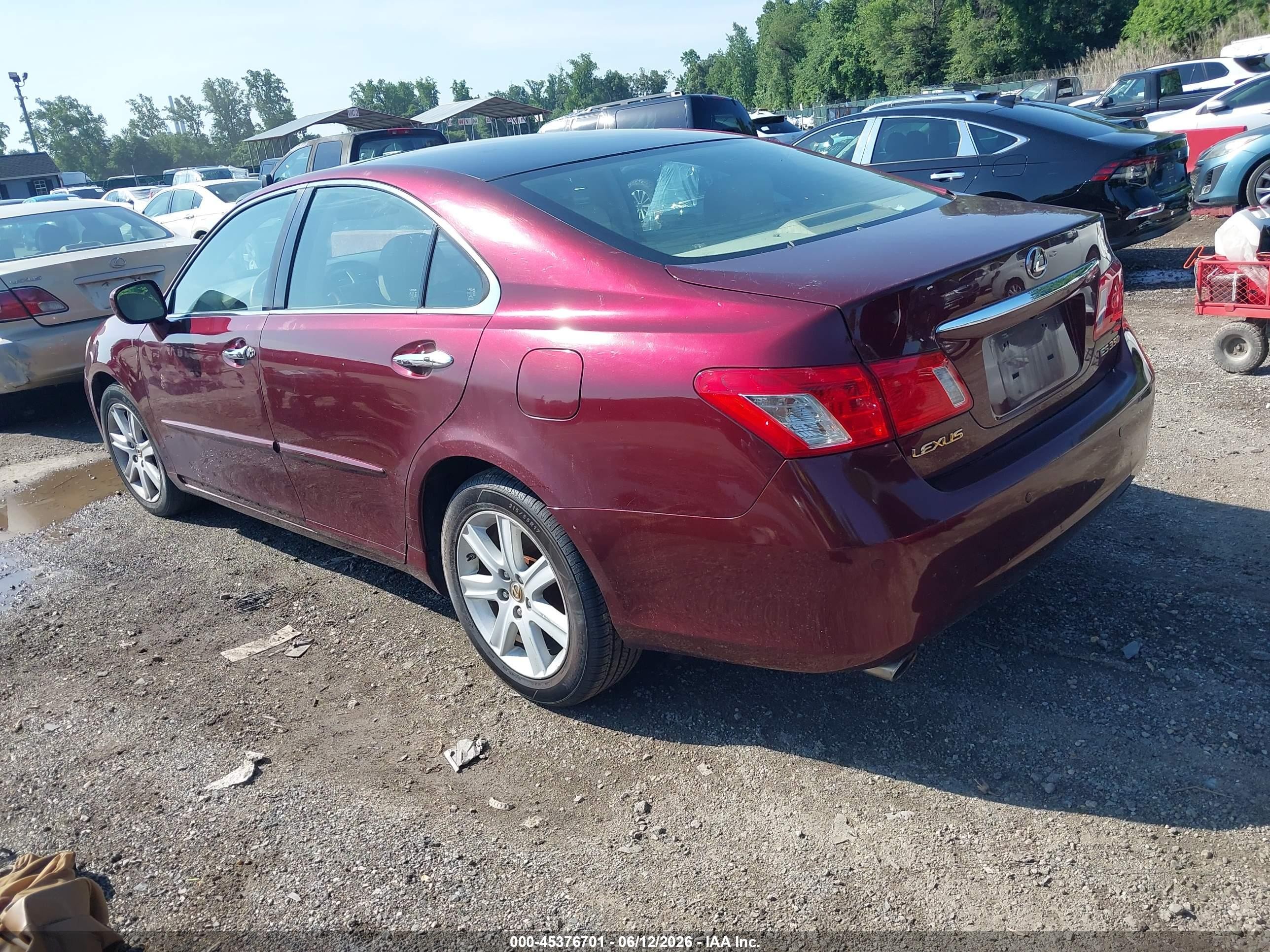 2007 Lexus Es 350 Red vin: JTHBJ46GX72050239