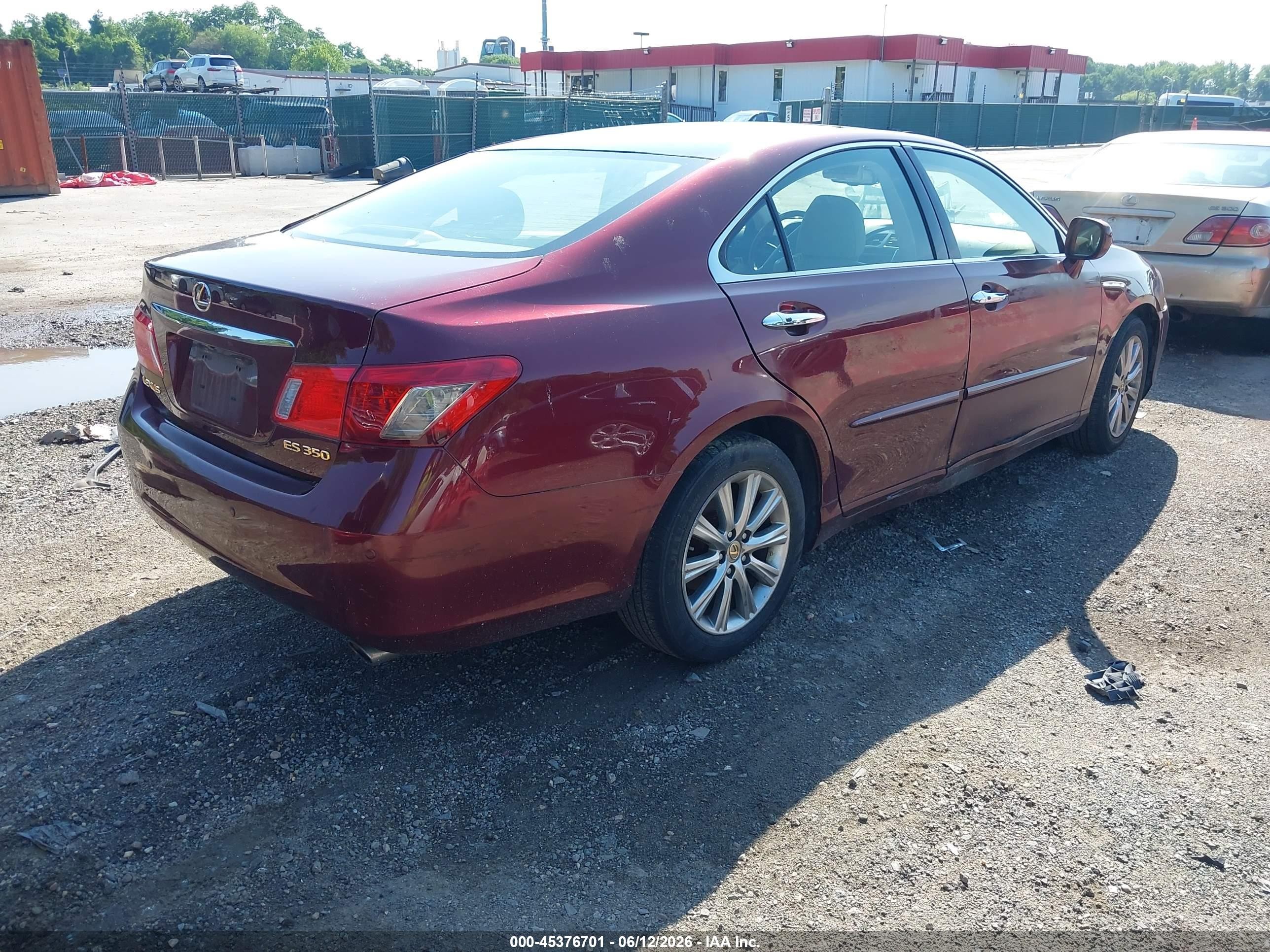 2007 Lexus Es 350 Red vin: JTHBJ46GX72050239