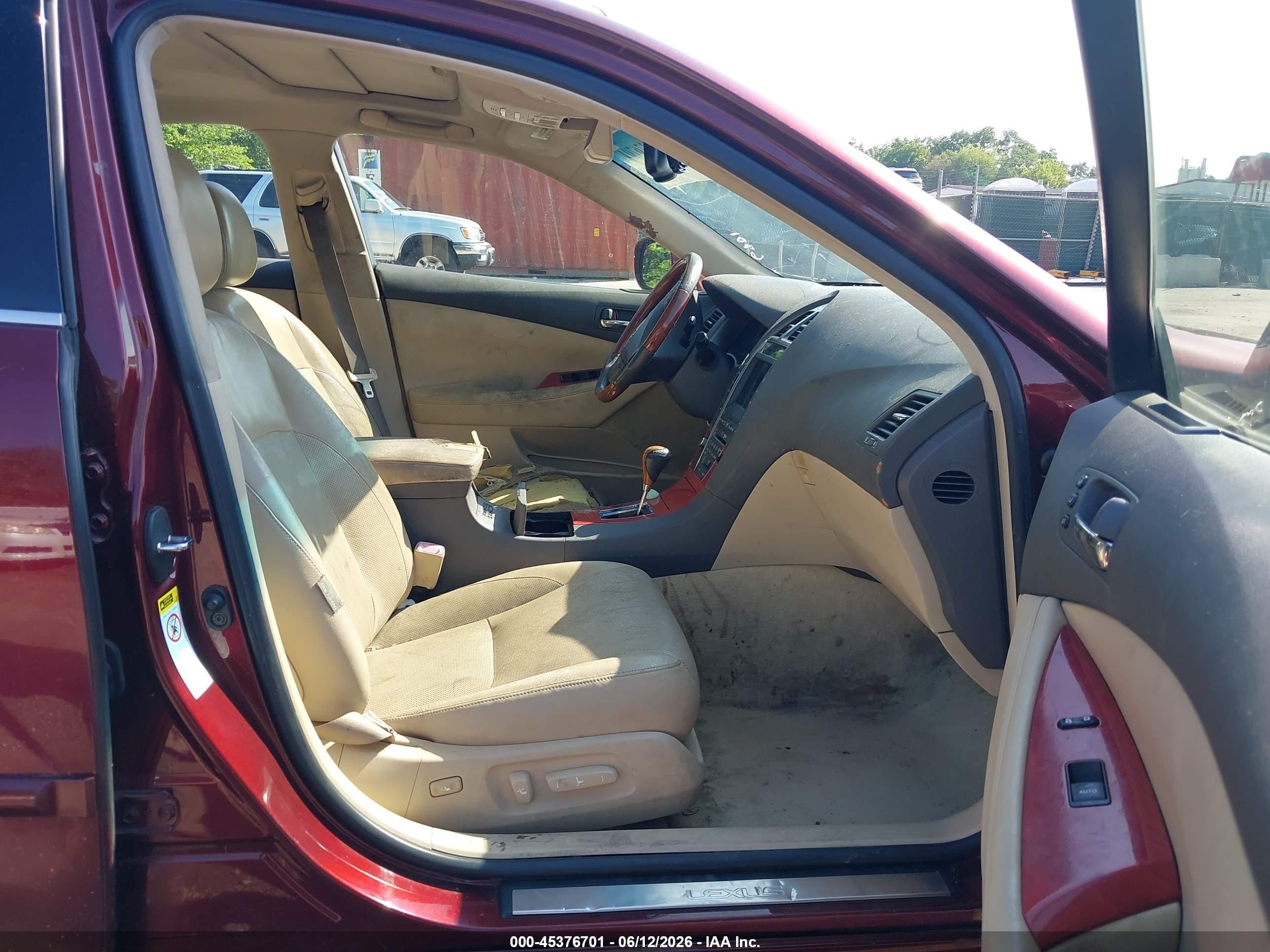 2007 Lexus Es 350 Red vin: JTHBJ46GX72050239