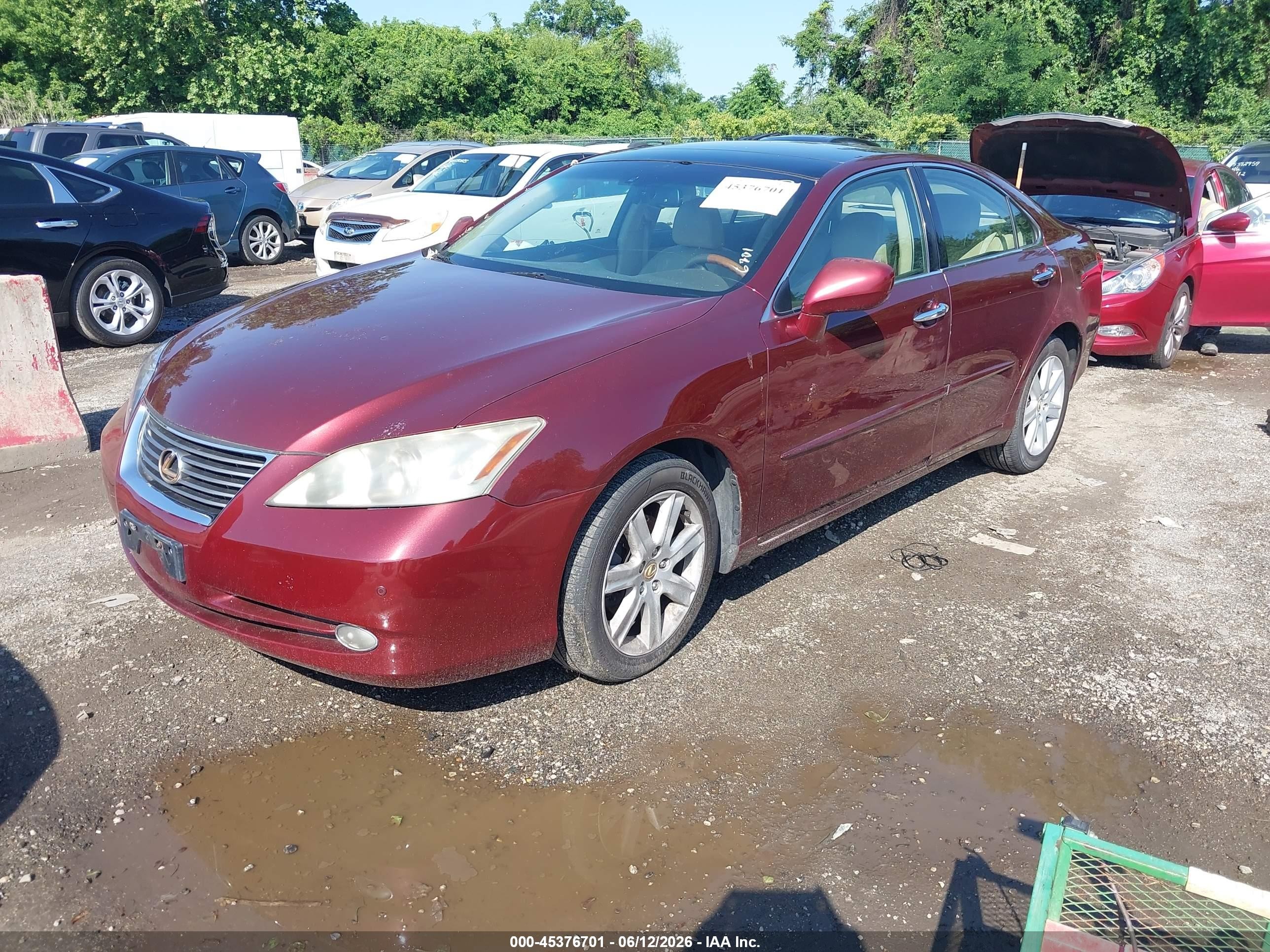 2007 Lexus Es 350 Red vin: JTHBJ46GX72050239