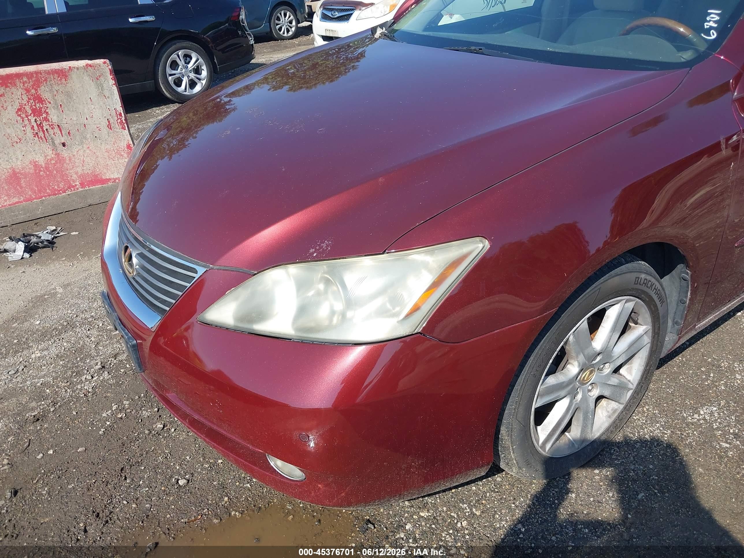 2007 Lexus Es 350 Red vin: JTHBJ46GX72050239