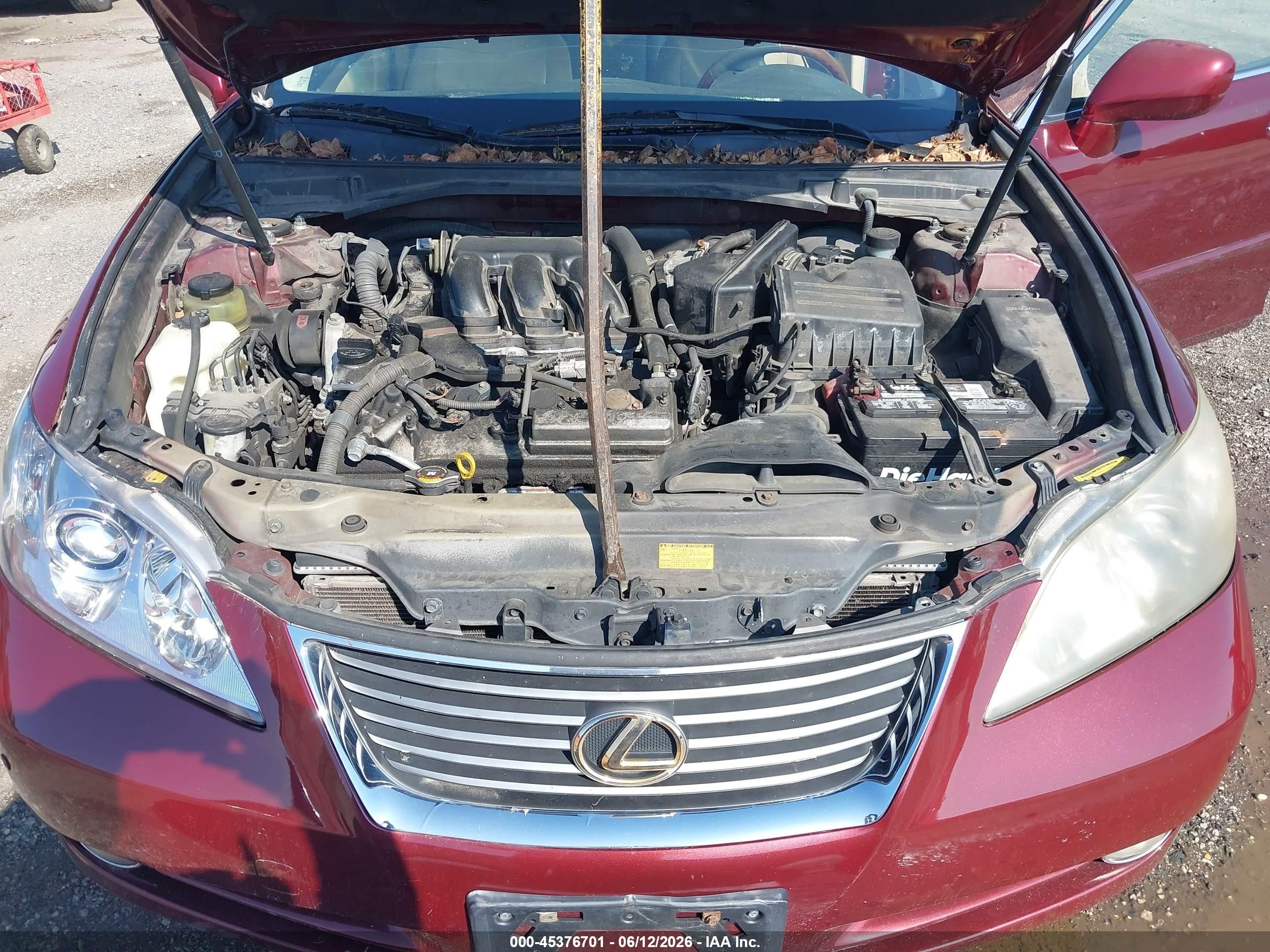 2007 Lexus Es 350 Red vin: JTHBJ46GX72050239