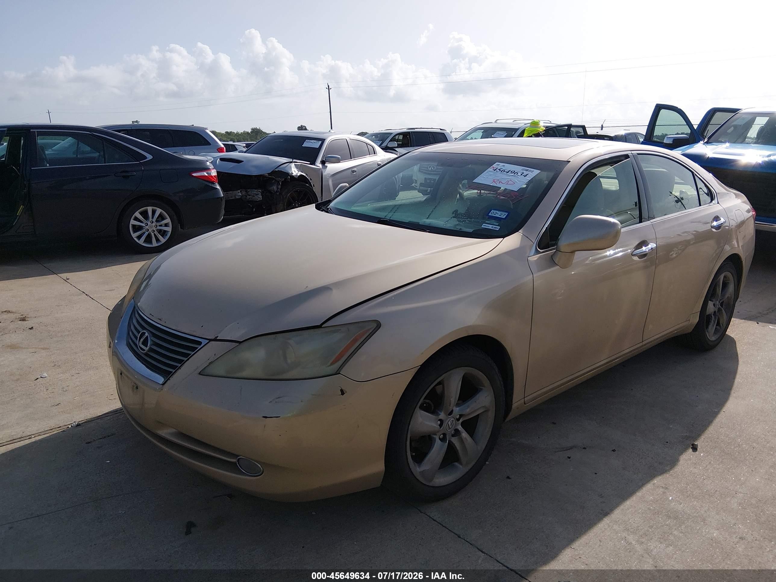 2007 Lexus Es 350   Золотой vin: JTHBJ46GX72055716