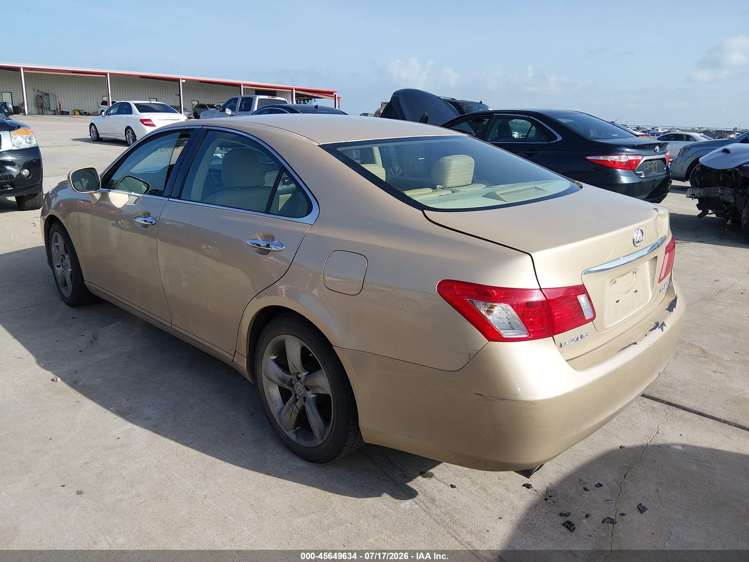 2007 Lexus Es 350   Золотой vin: JTHBJ46GX72055716