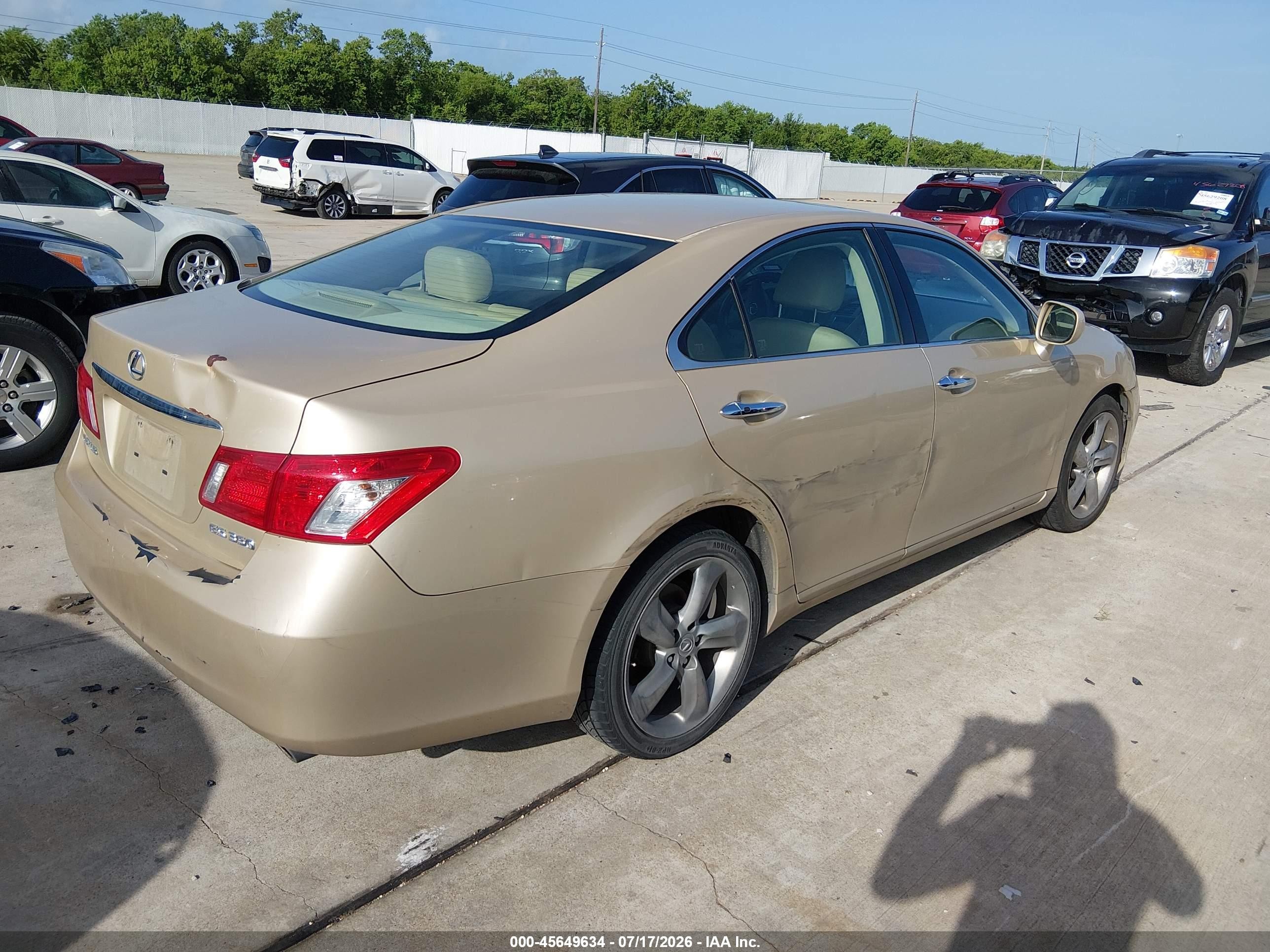 2007 Lexus Es 350   Золотой vin: JTHBJ46GX72055716
