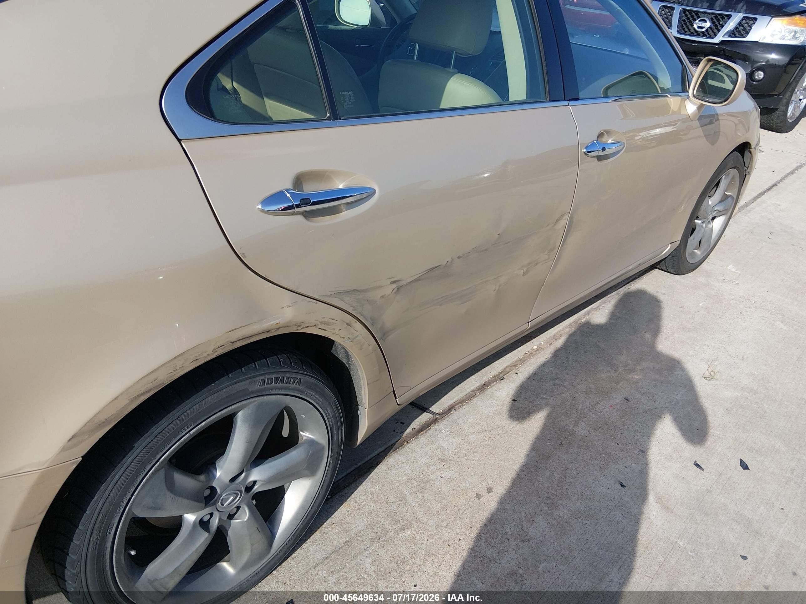 2007 Lexus Es 350   Золотой vin: JTHBJ46GX72055716