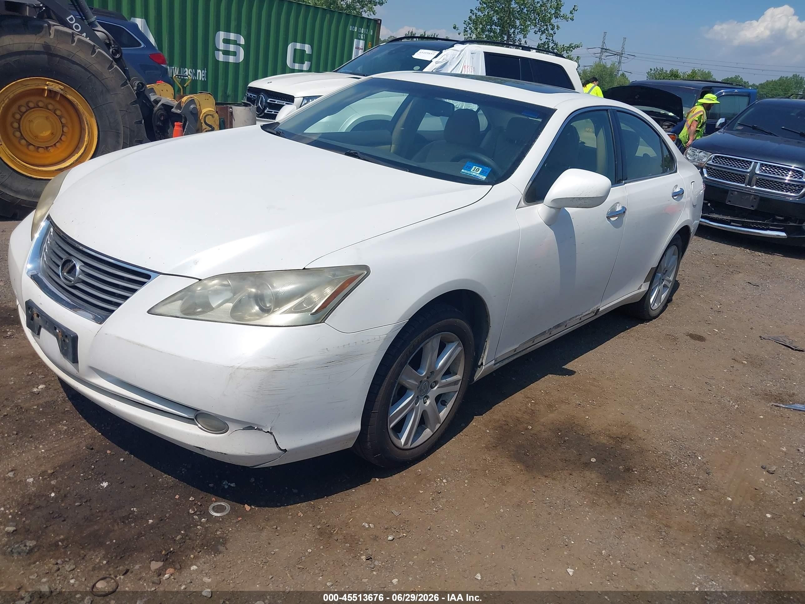 2007 Lexus Es 350   Белый vin: JTHBJ46GX72063606