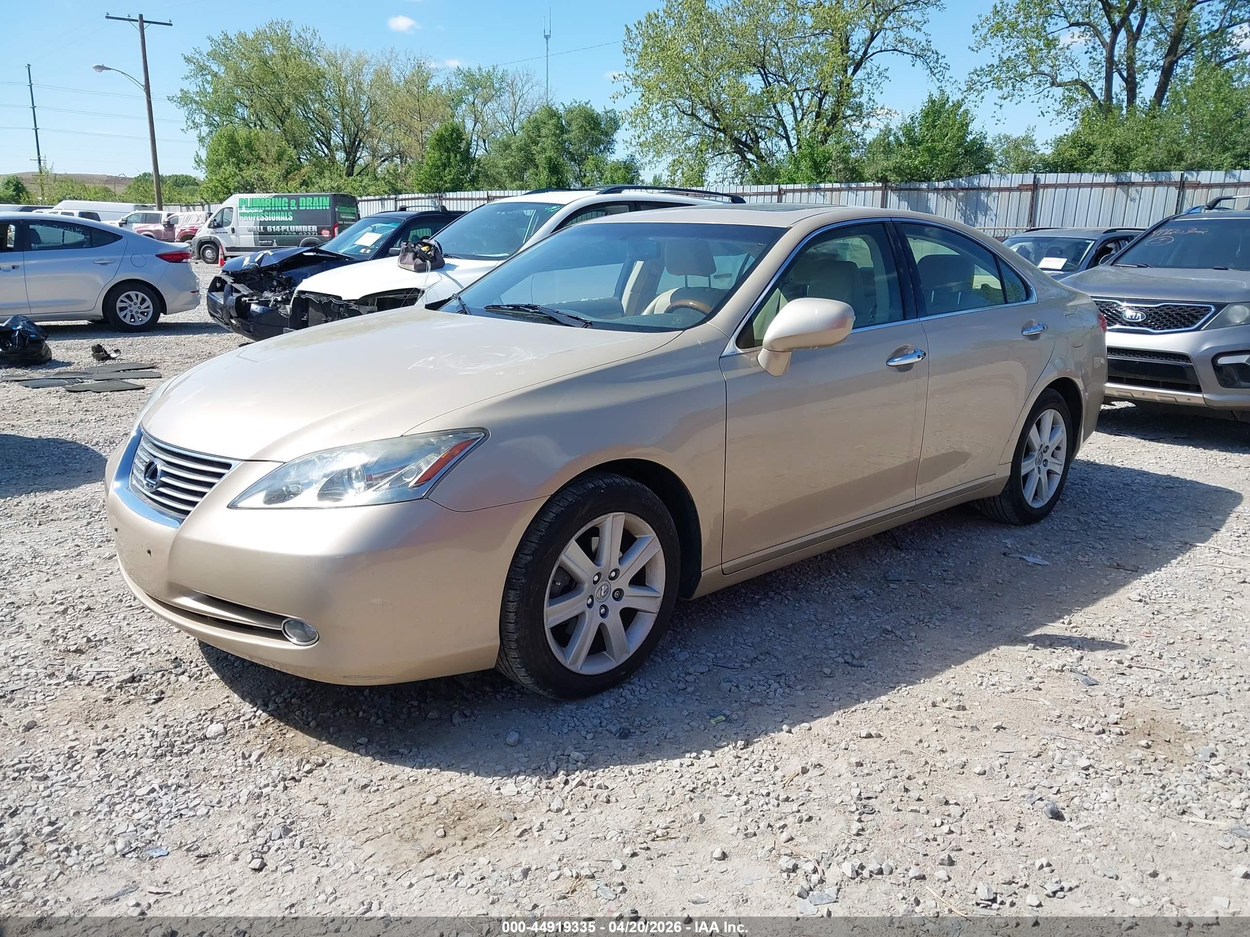 2007 Lexus Es 350   Золотой vin: JTHBJ46GX72073312