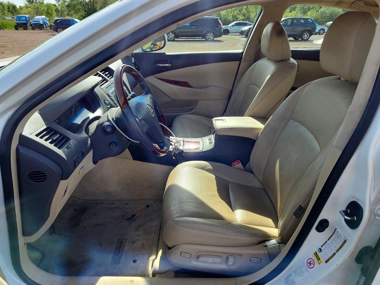 2007 Lexus Es 350 White vin: JTHBJ46GX72078042
