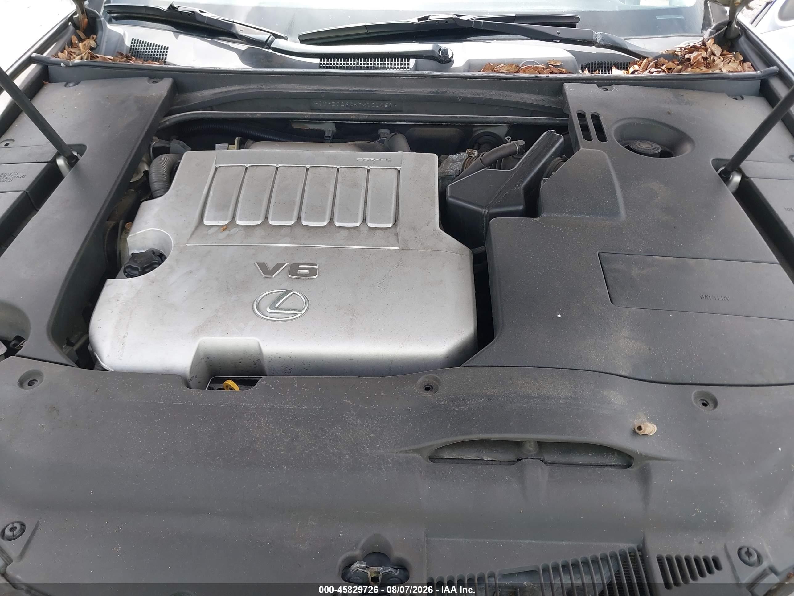 2007 Lexus Es 350   Silver vin: JTHBJ46GX72101464