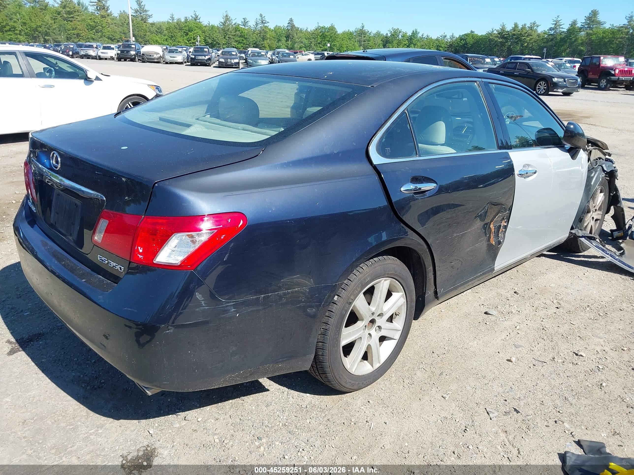 2007 Lexus Es 350   Black vin: JTHBJ46GX72109502