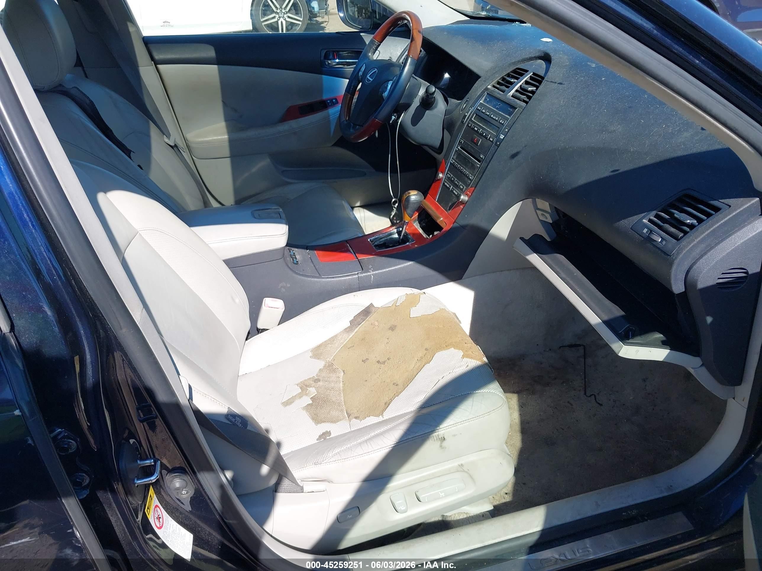 2007 Lexus Es 350   Black vin: JTHBJ46GX72109502