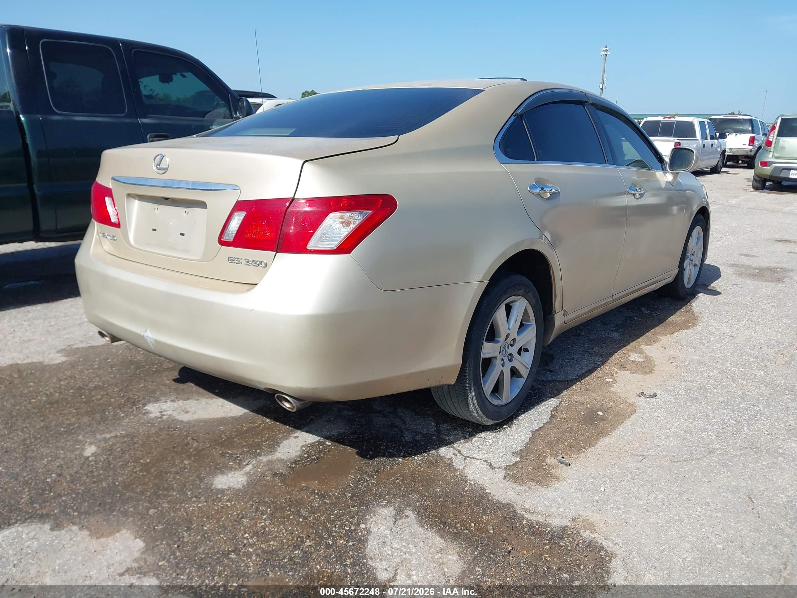 2007 Lexus Es 350   Gold vin: JTHBJ46GX72111945