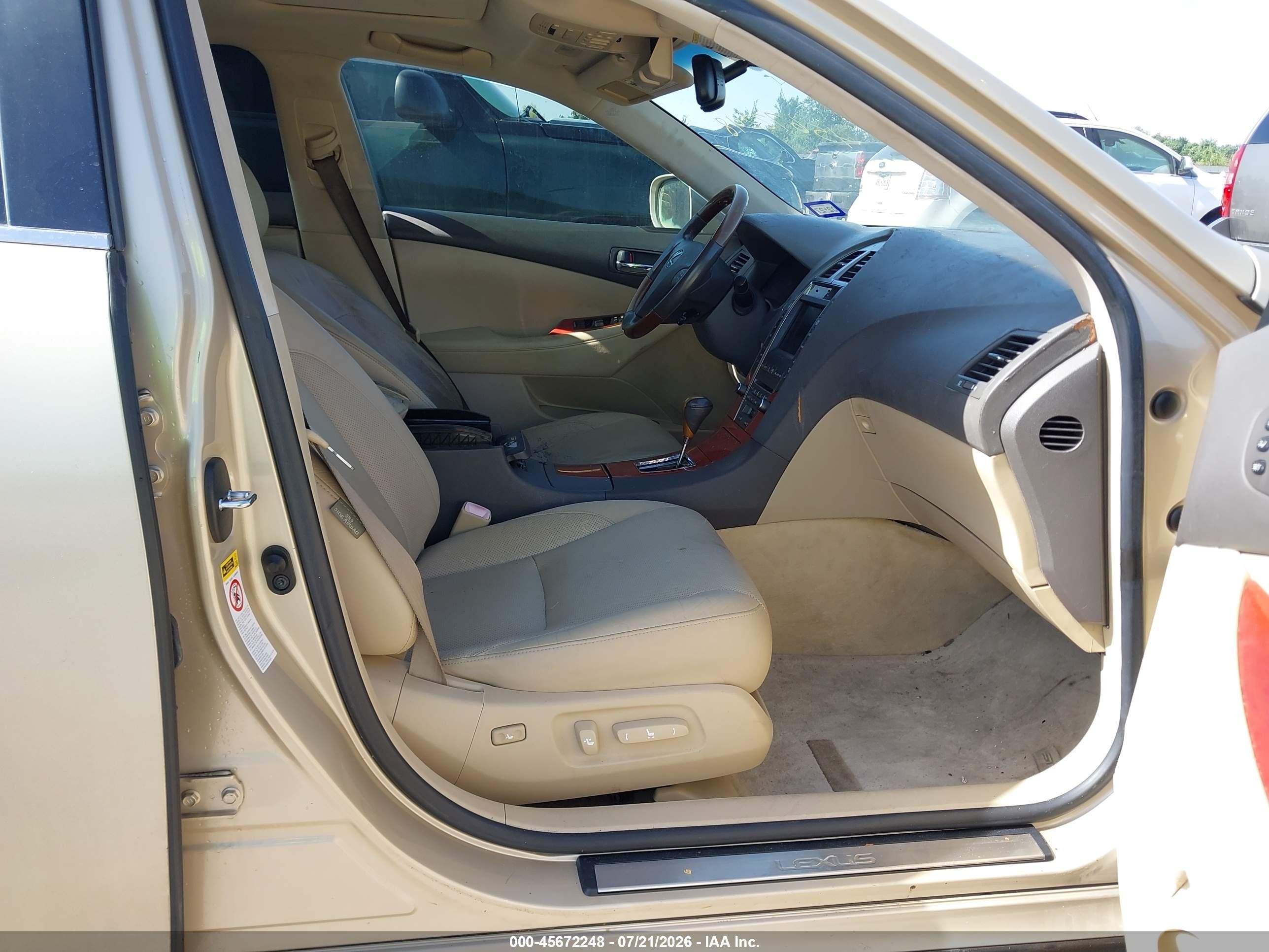 2007 Lexus Es 350   Gold vin: JTHBJ46GX72111945