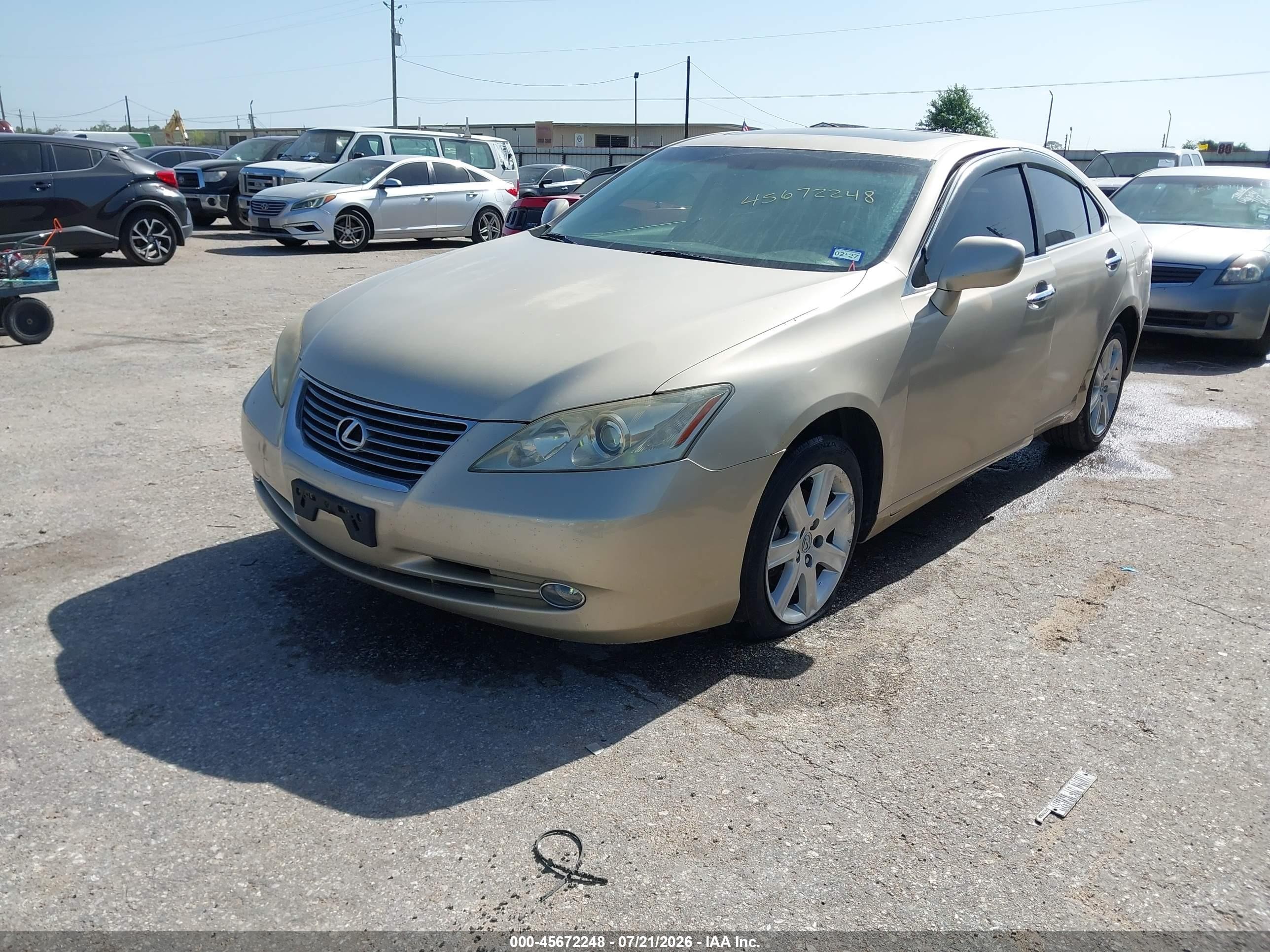 2007 Lexus Es 350   Gold vin: JTHBJ46GX72111945