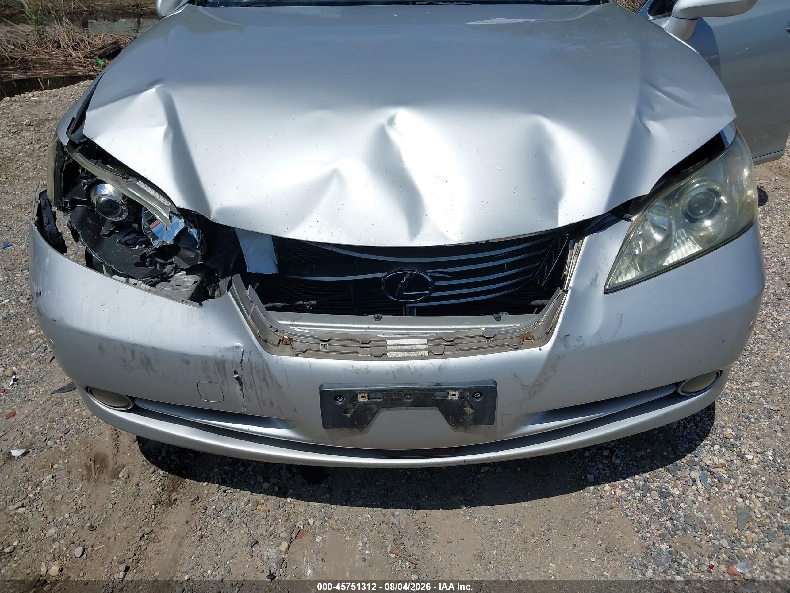 2008 Lexus Es 350   Silver vin: JTHBJ46GX82165845