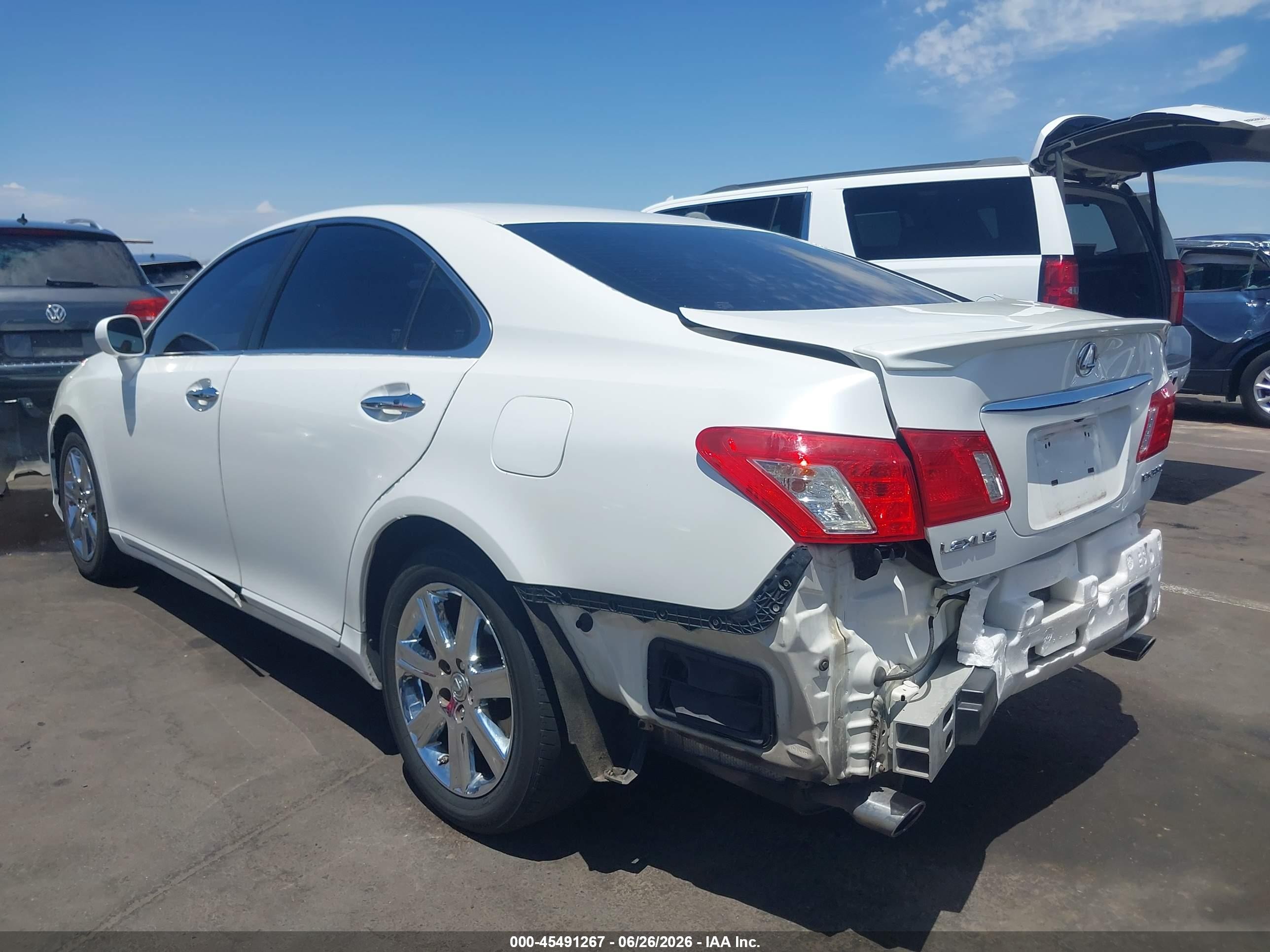 2008 Lexus Es 350   White vin: JTHBJ46GX82173086
