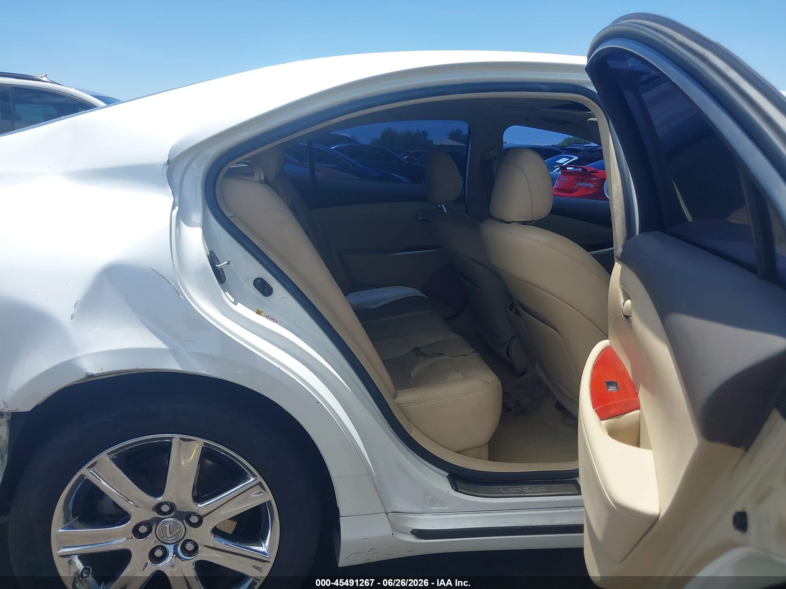 2008 Lexus Es 350   White vin: JTHBJ46GX82173086