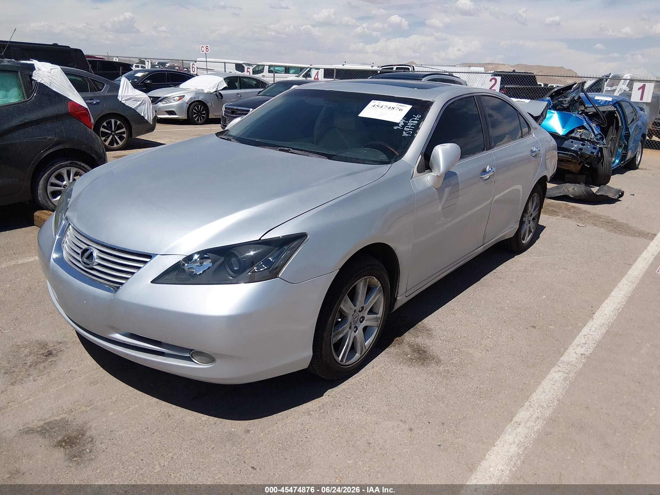 2008 Lexus Es 350   Silver vin: JTHBJ46GX82177008