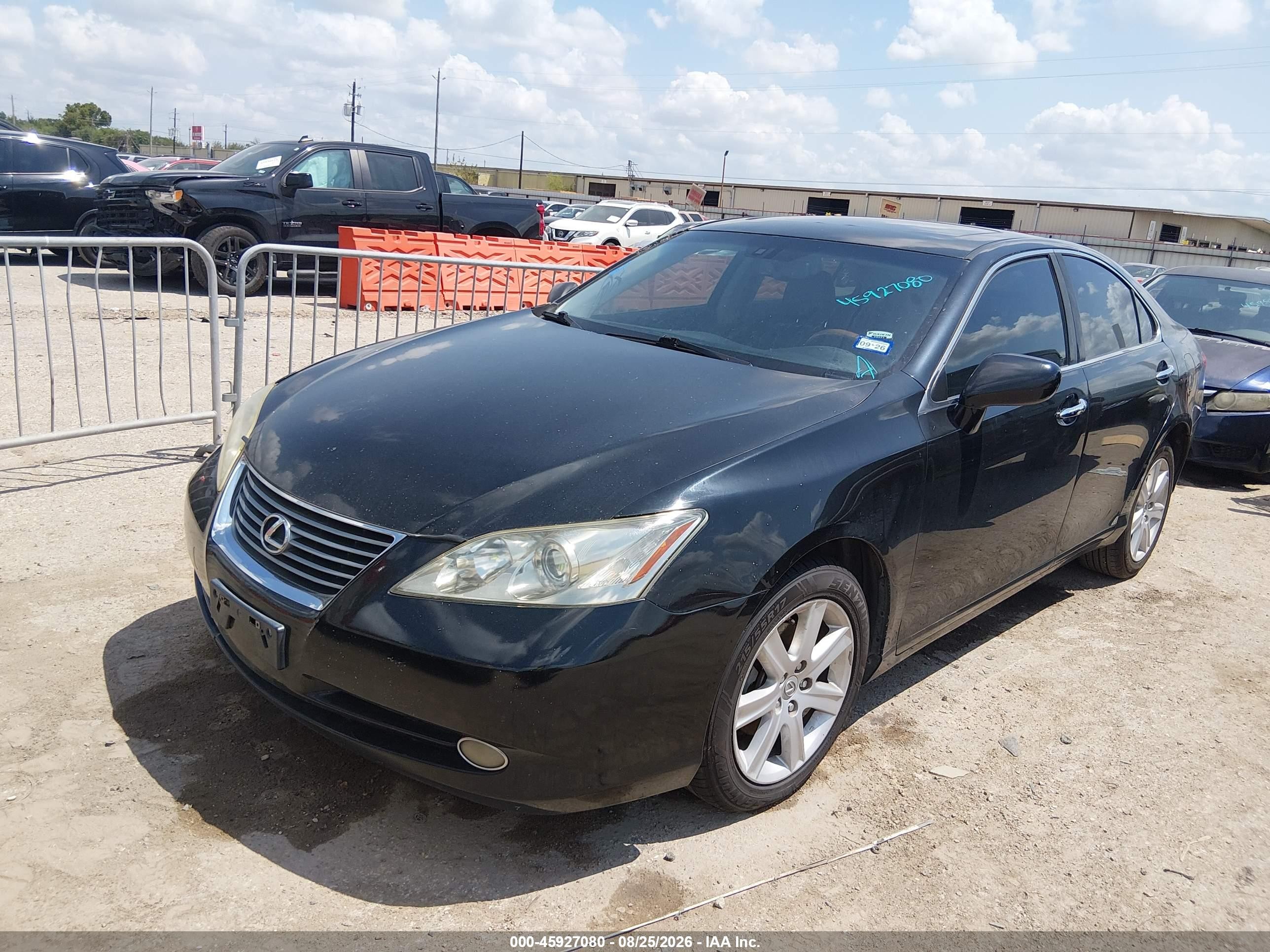 2008 Lexus Es 350   Black vin: JTHBJ46GX82178546