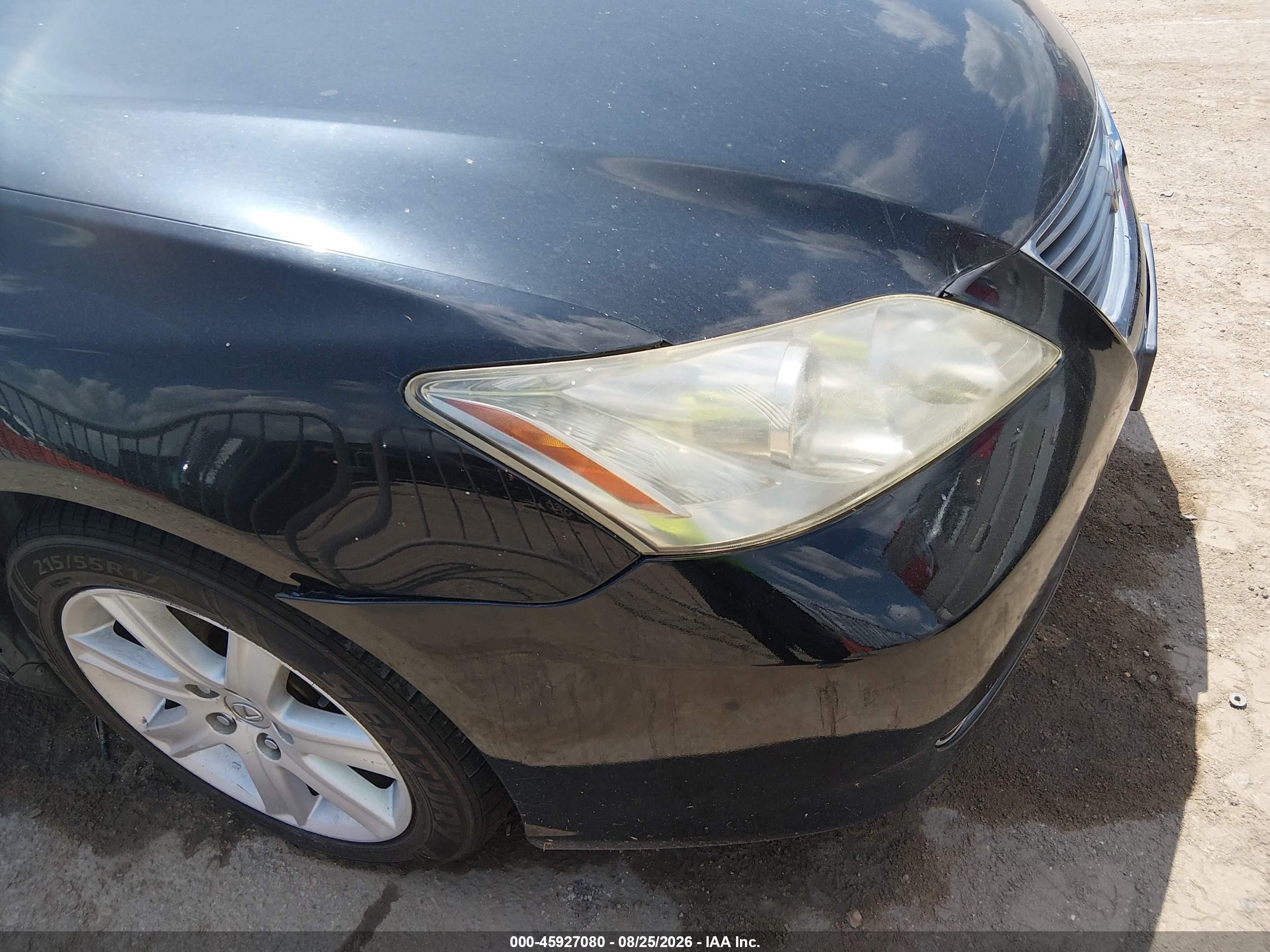 2008 Lexus Es 350   Black vin: JTHBJ46GX82178546