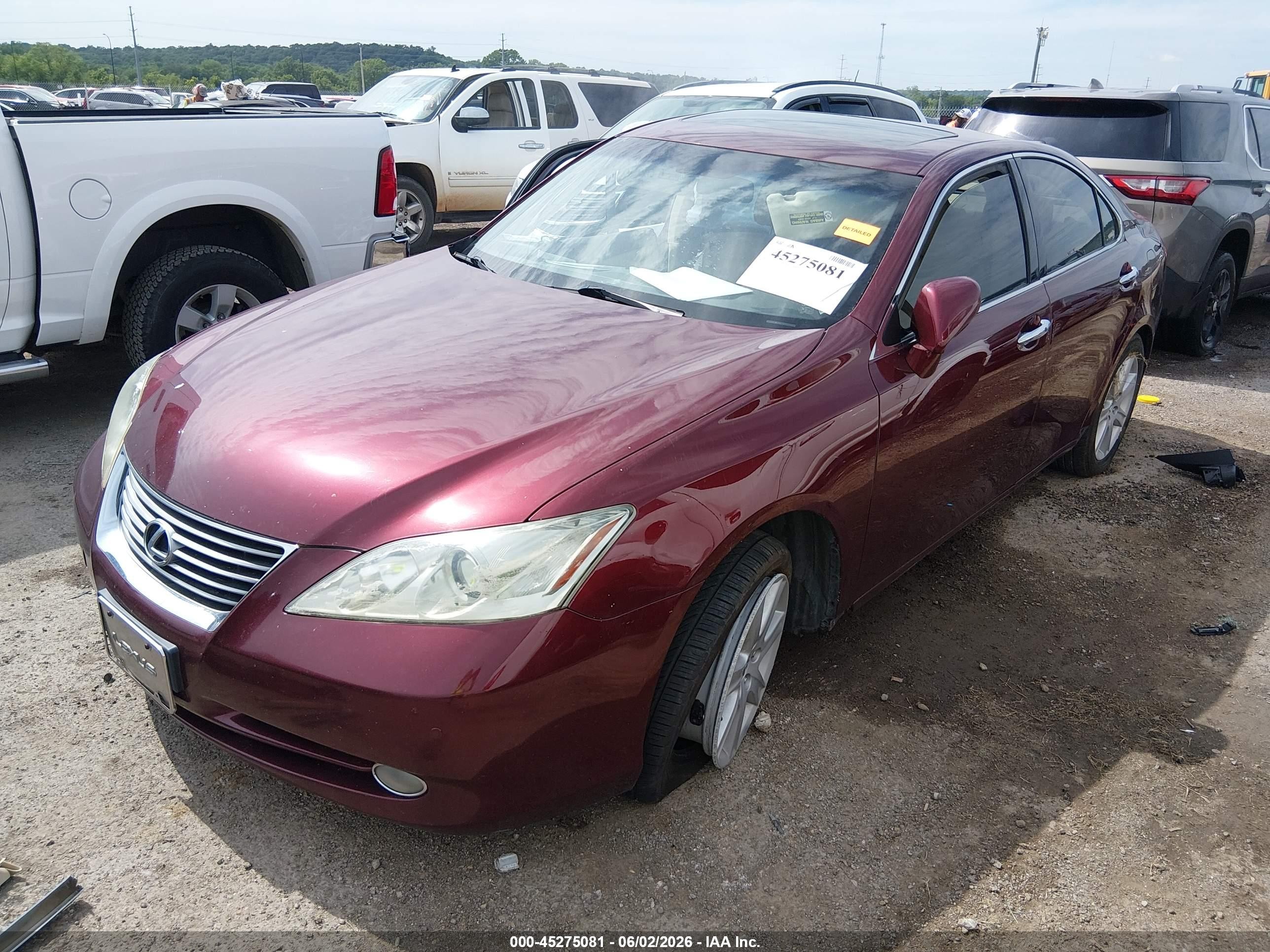 2008 Lexus Es 350   Red vin: JTHBJ46GX82197498