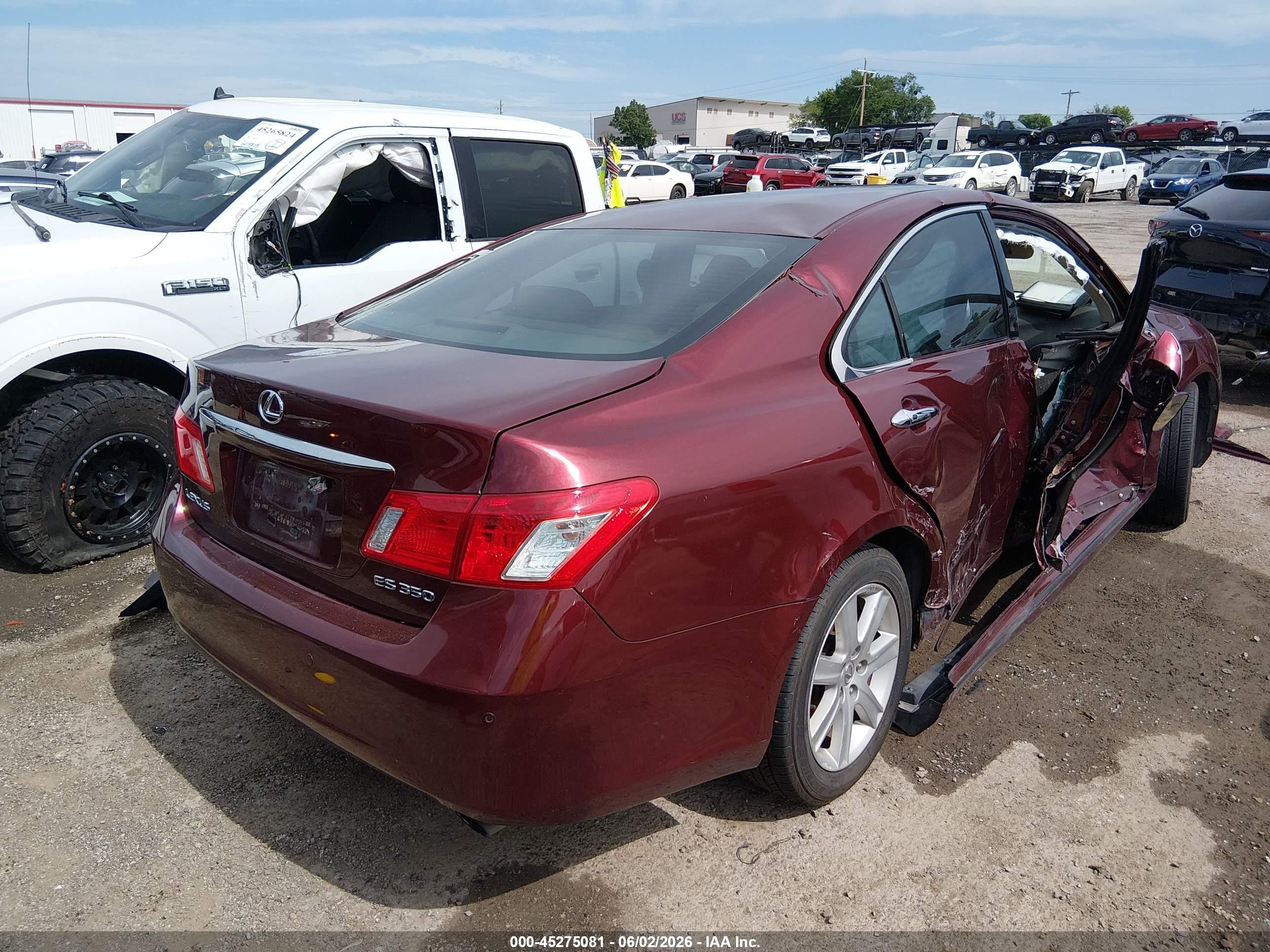 2008 Lexus Es 350   Red vin: JTHBJ46GX82197498