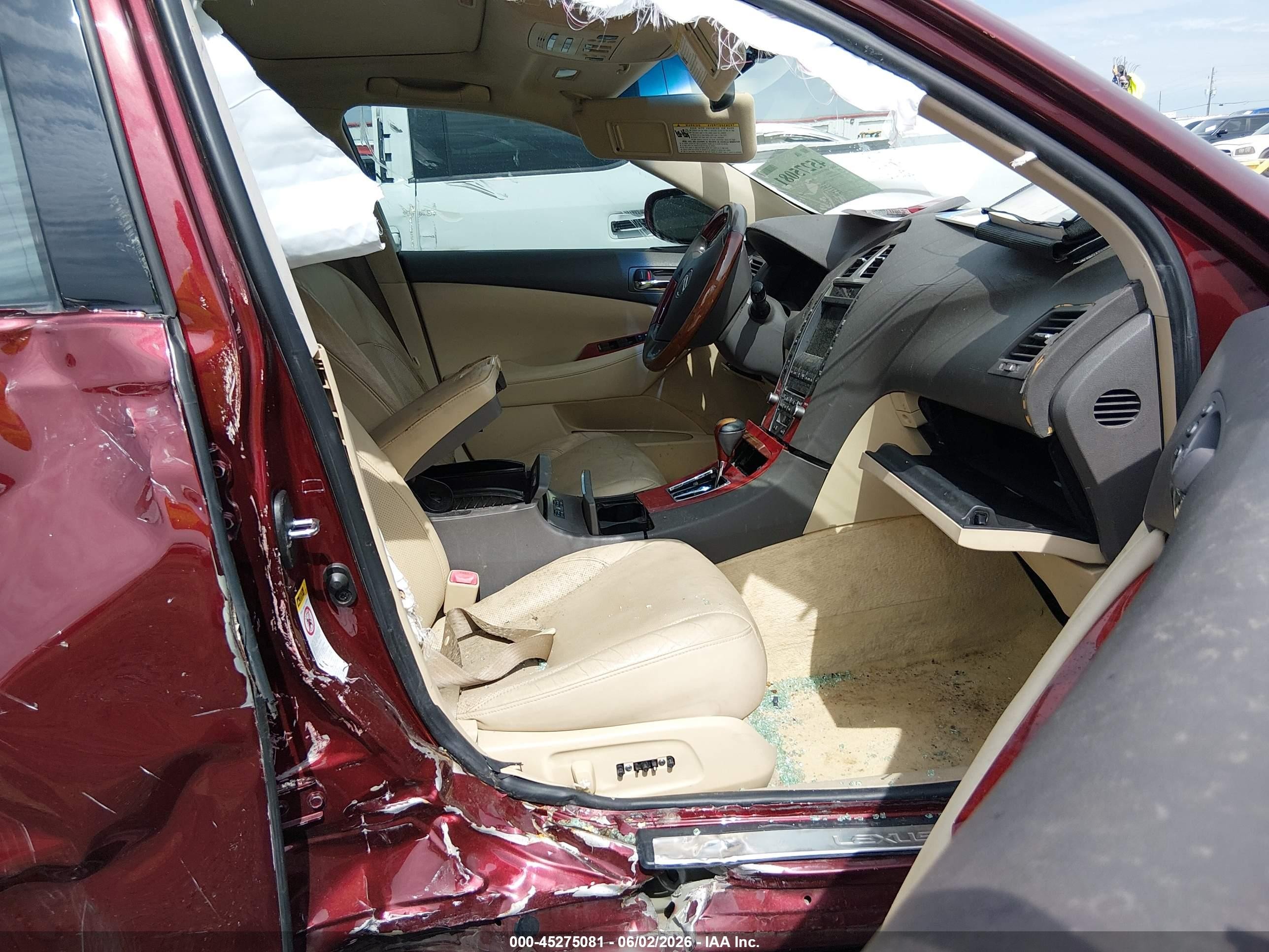 2008 Lexus Es 350   Red vin: JTHBJ46GX82197498