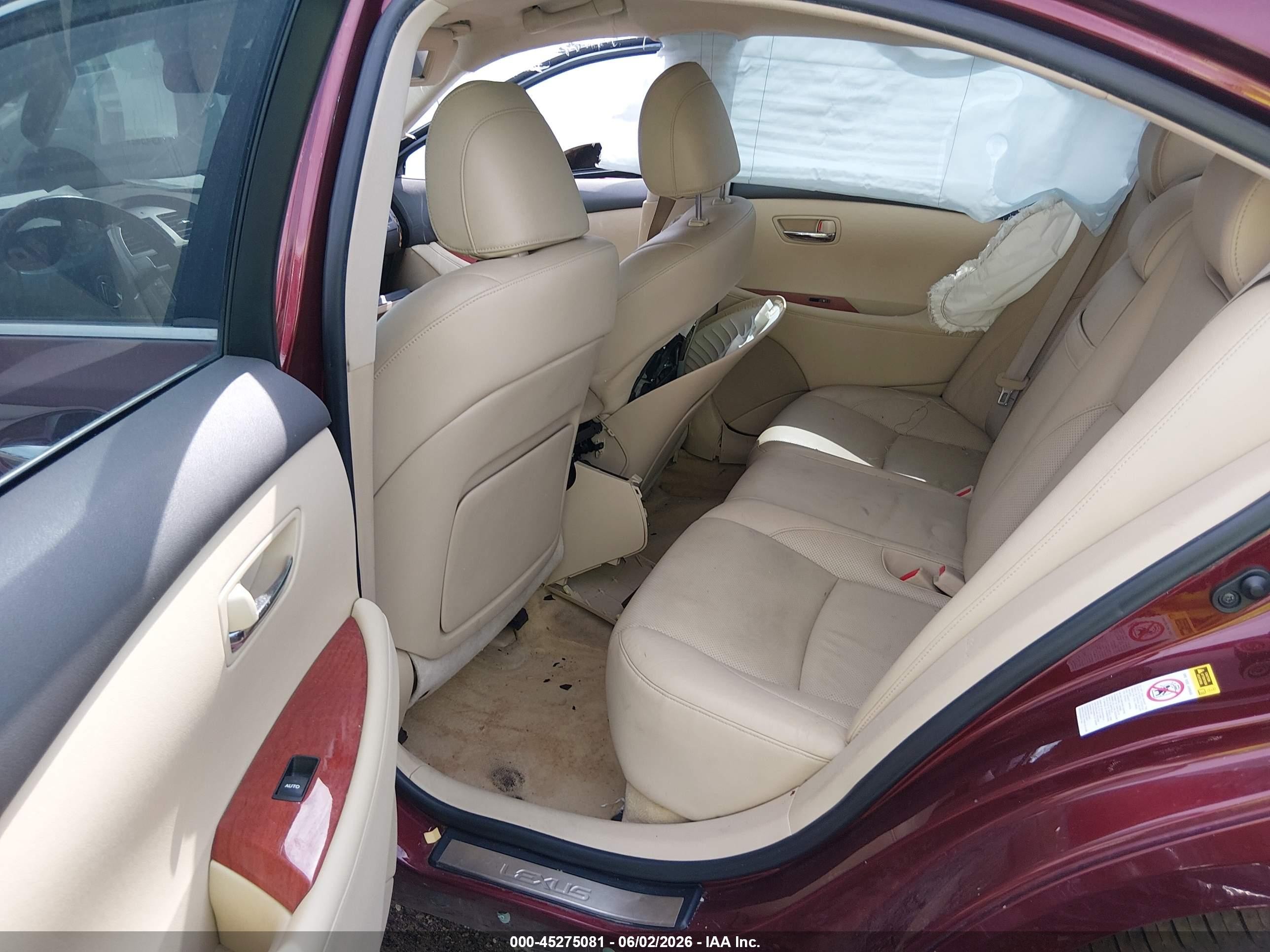 2008 Lexus Es 350   Red vin: JTHBJ46GX82197498