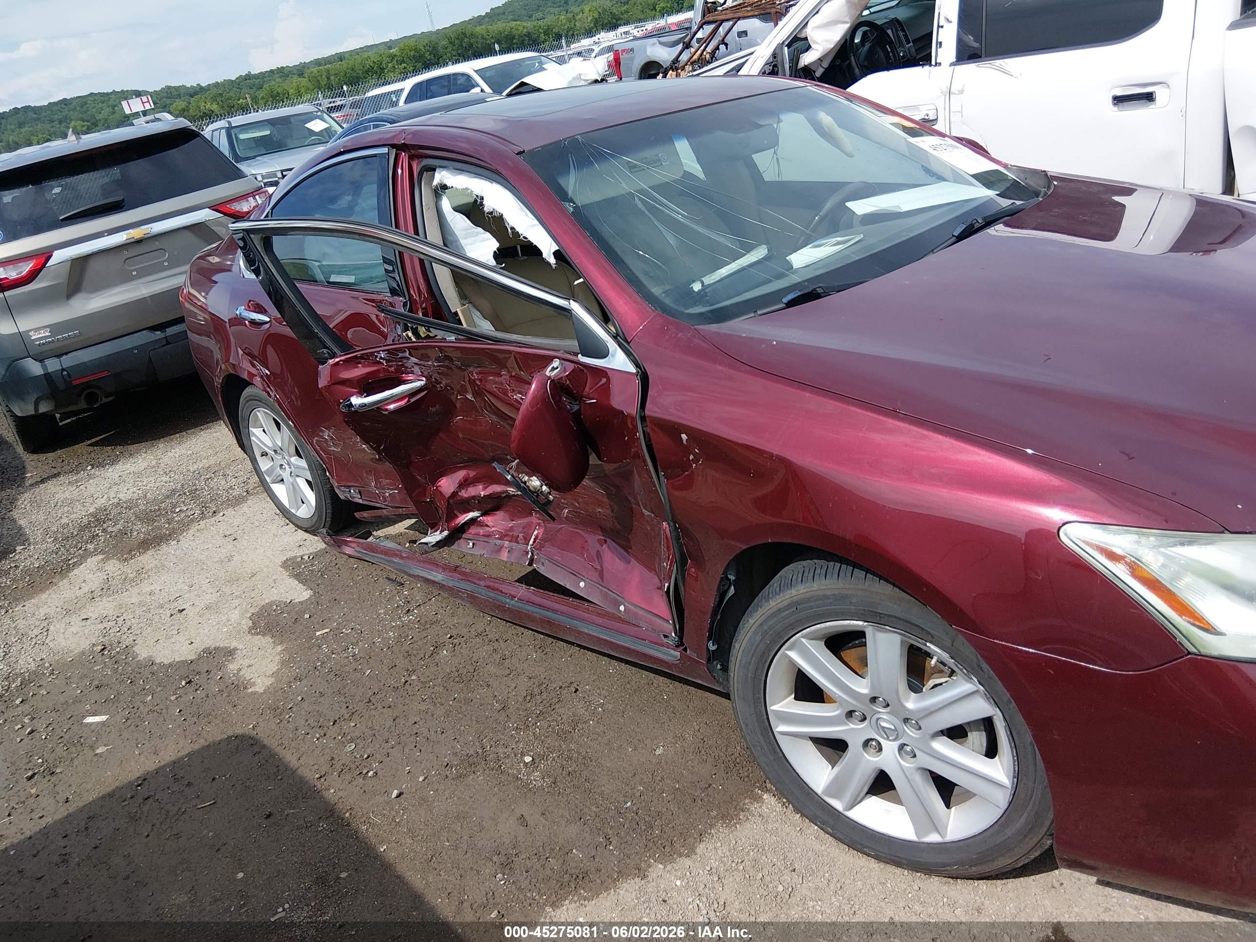 2008 Lexus Es 350   Red vin: JTHBJ46GX82197498