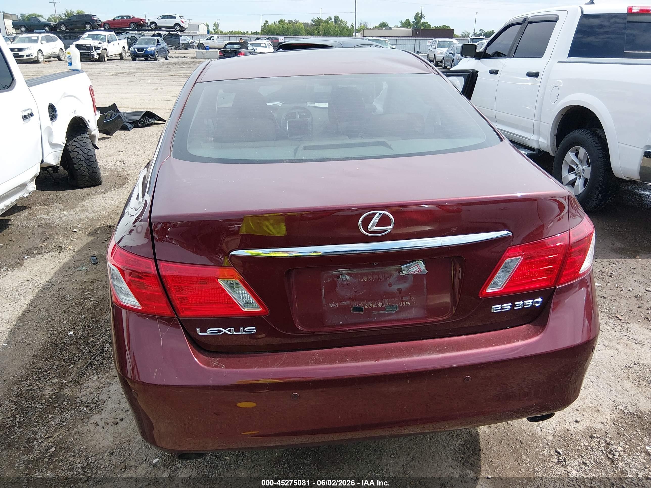 2008 Lexus Es 350   Red vin: JTHBJ46GX82197498