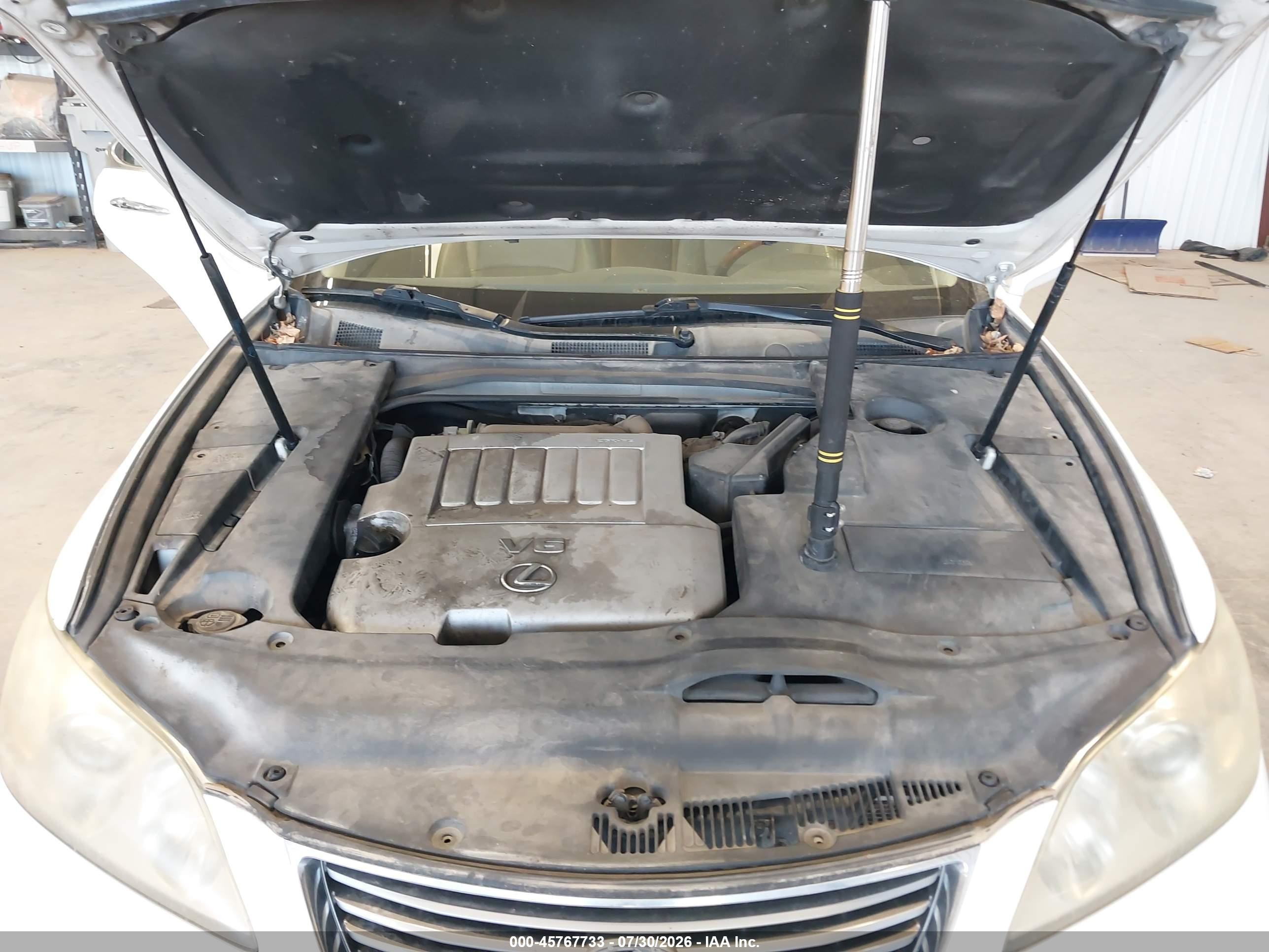 2008 Lexus Es 350   White vin: JTHBJ46GX82202022