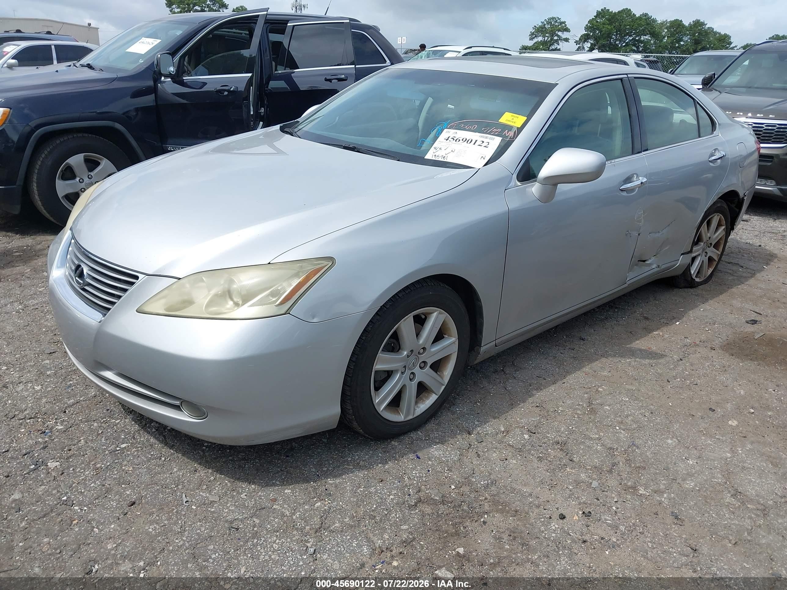 2008 Lexus Es 350   Silver vin: JTHBJ46GX82210783