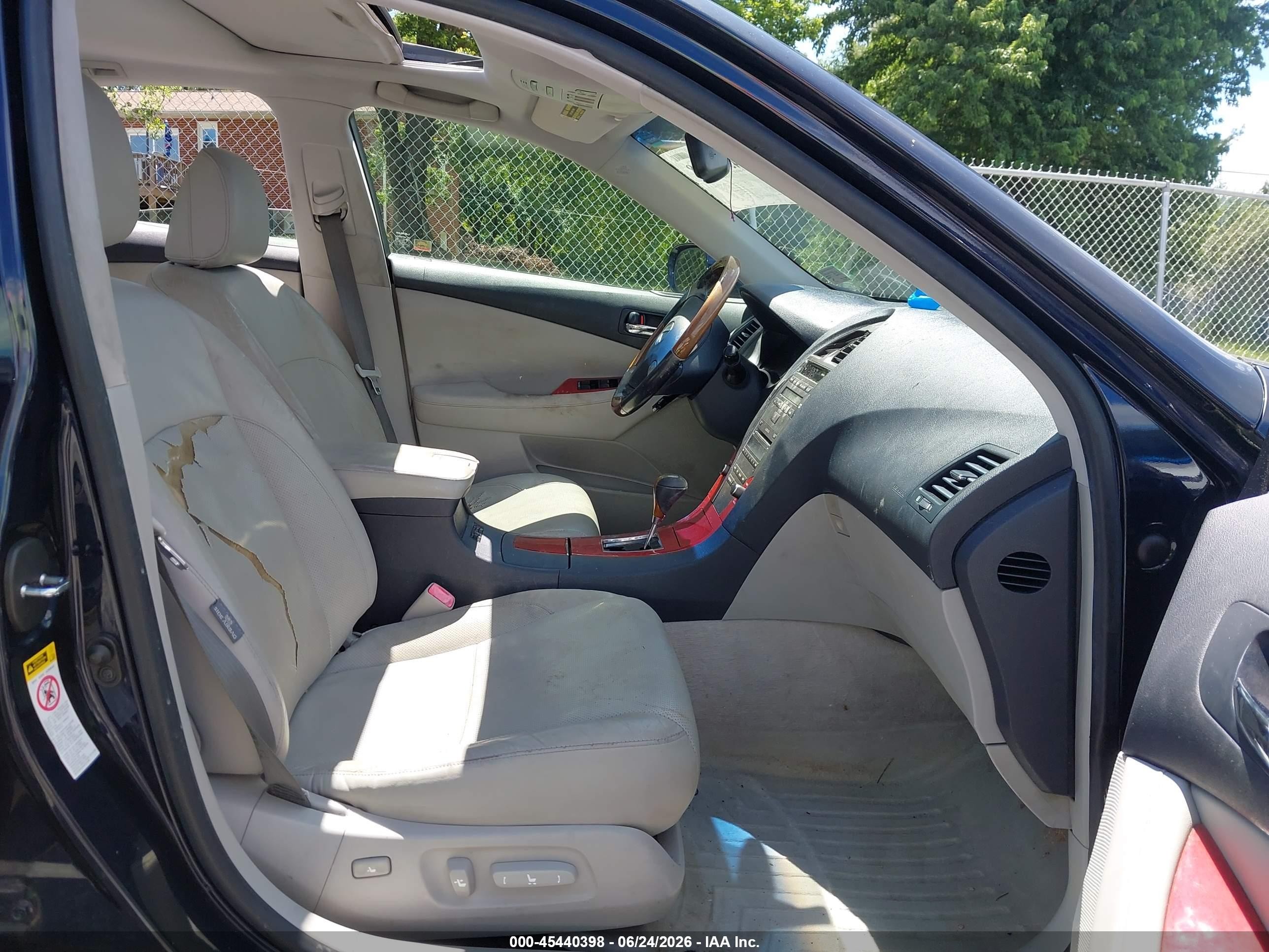 2008 Lexus Es 350 Blue vin: JTHBJ46GX82219645