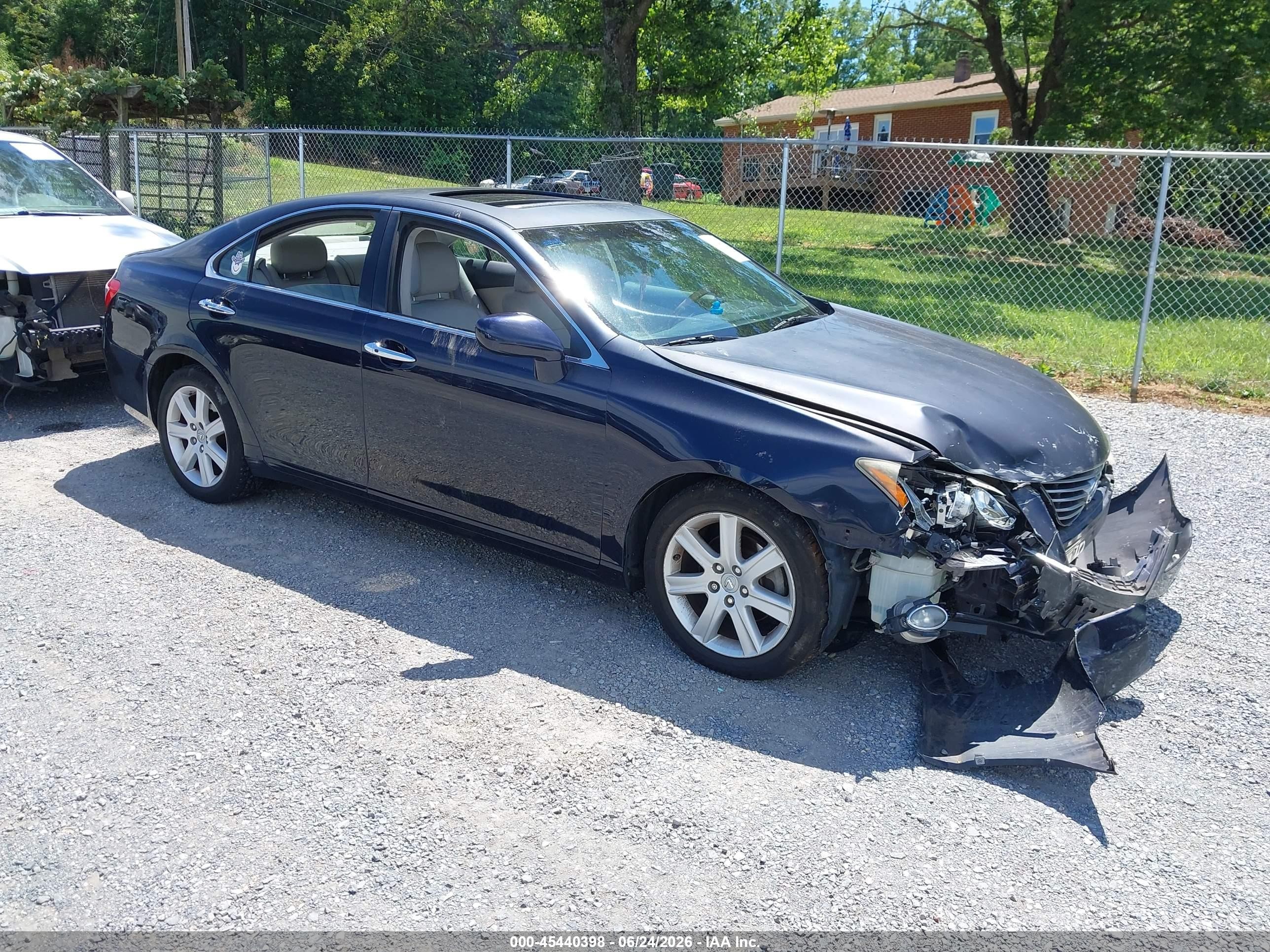 2008 Lexus Es 350 Blue vin: JTHBJ46GX82219645