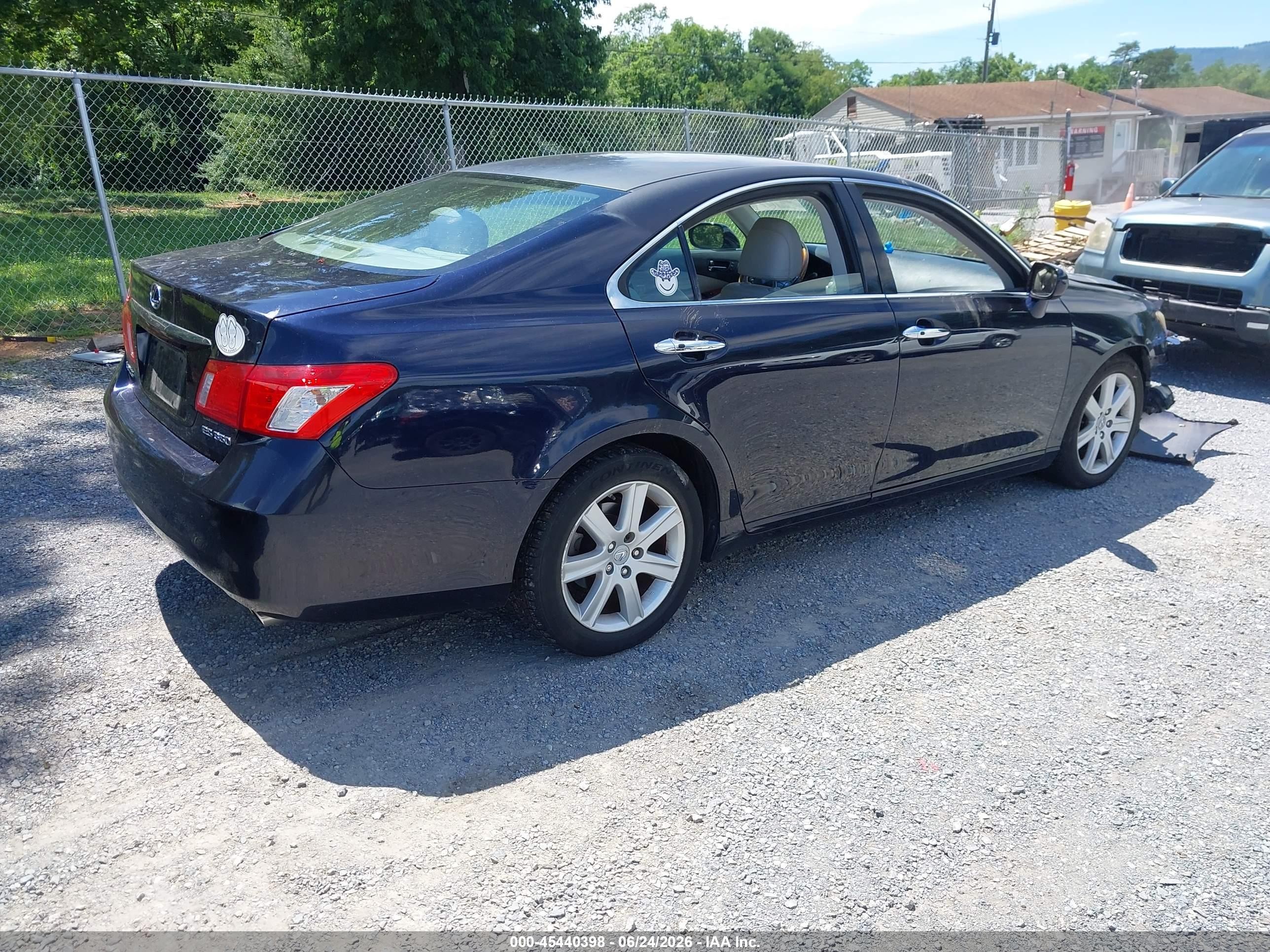 2008 Lexus Es 350 Blue vin: JTHBJ46GX82219645